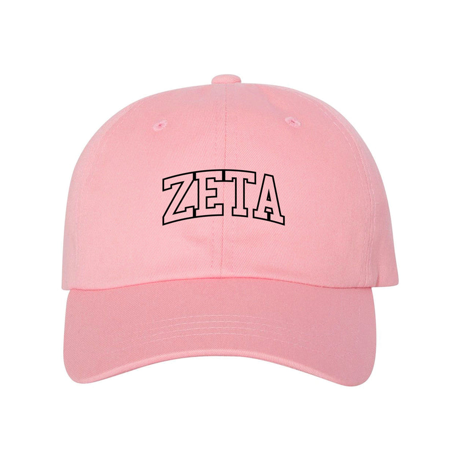 Ali & Ariel Pink Collegiate Dad Hat Zeta Tau Alpha