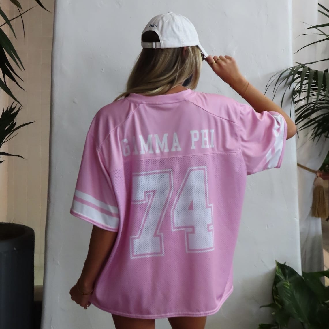 Ali & Ariel Pink Football Jersey