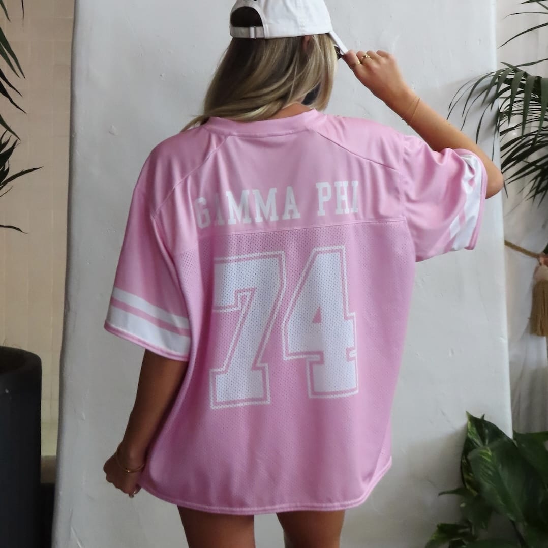 Ali & Ariel Pink Football Jersey