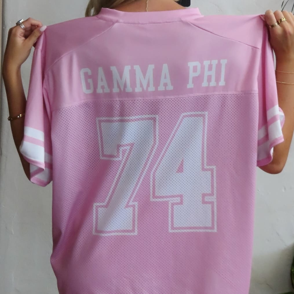 Ali & Ariel Pink Football Jersey
