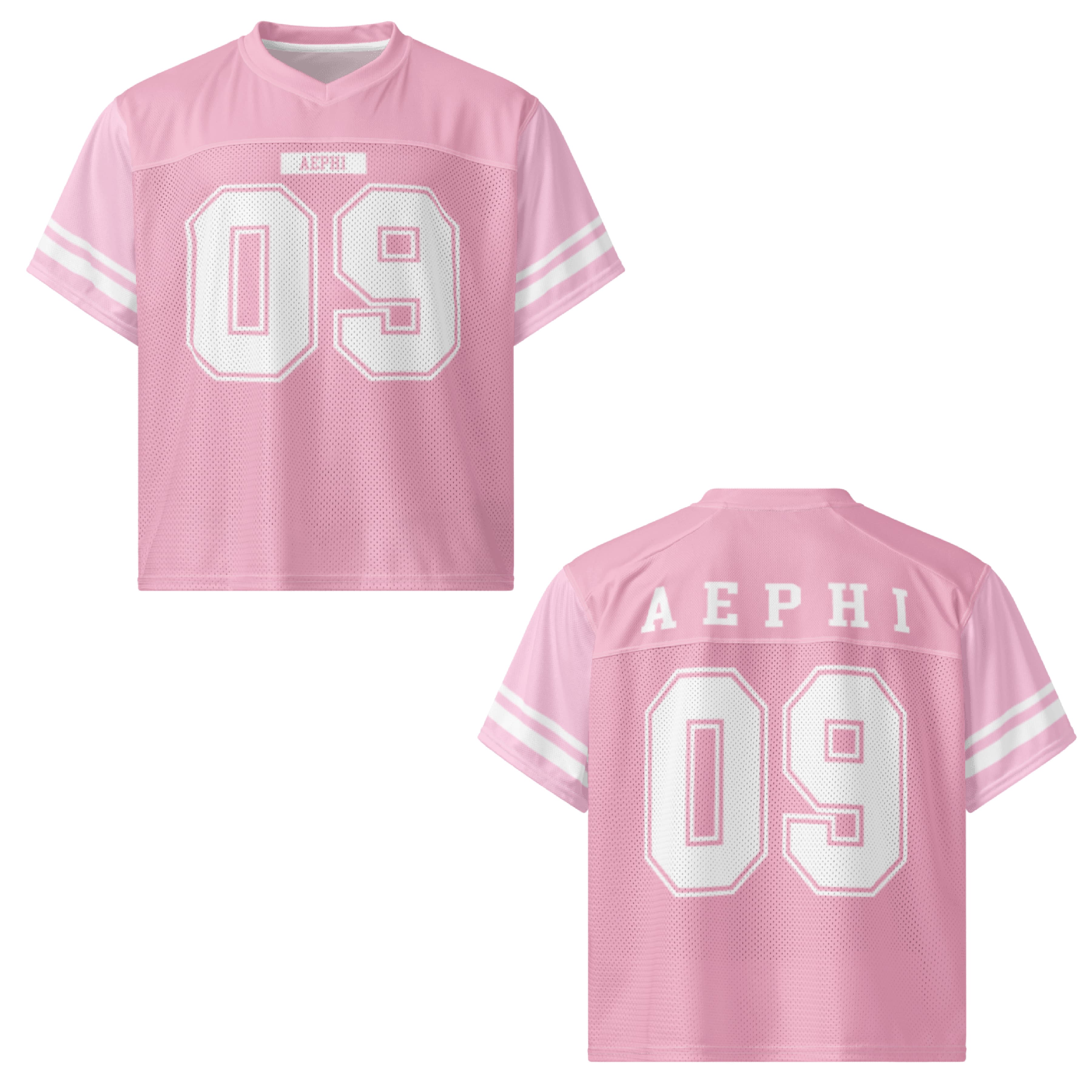 Ali & Ariel Pink Football Jersey Alpha Epsilon Phi / Medium