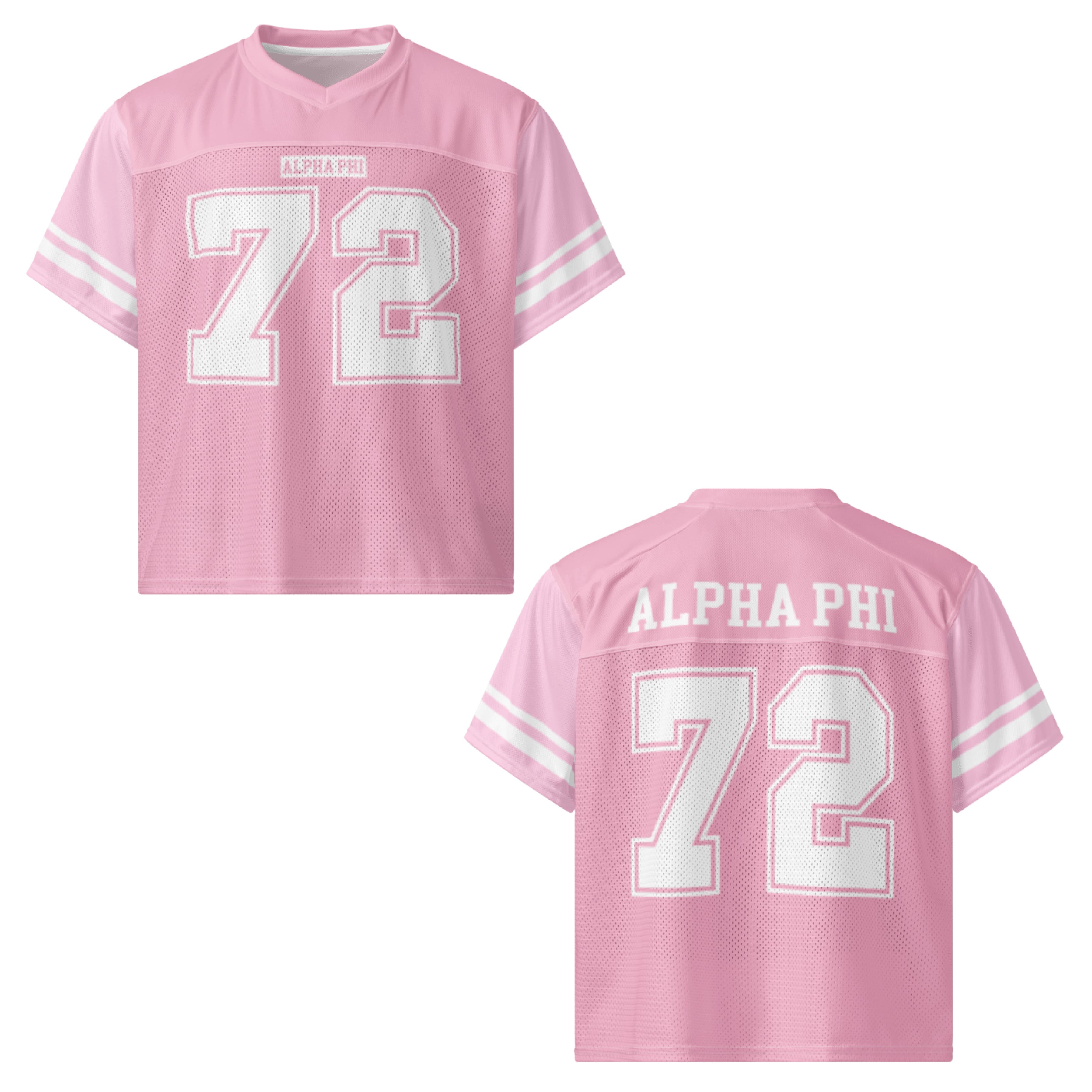 Ali & Ariel Pink Football Jersey Alpha Phi / Medium