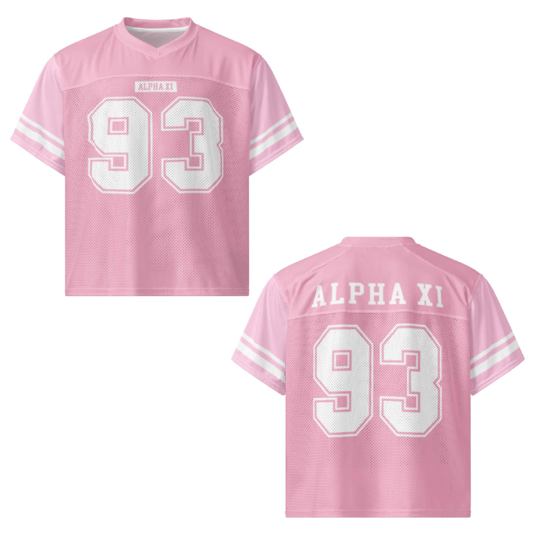 Ali & Ariel Pink Football Jersey Alpha Xi Delta / Medium