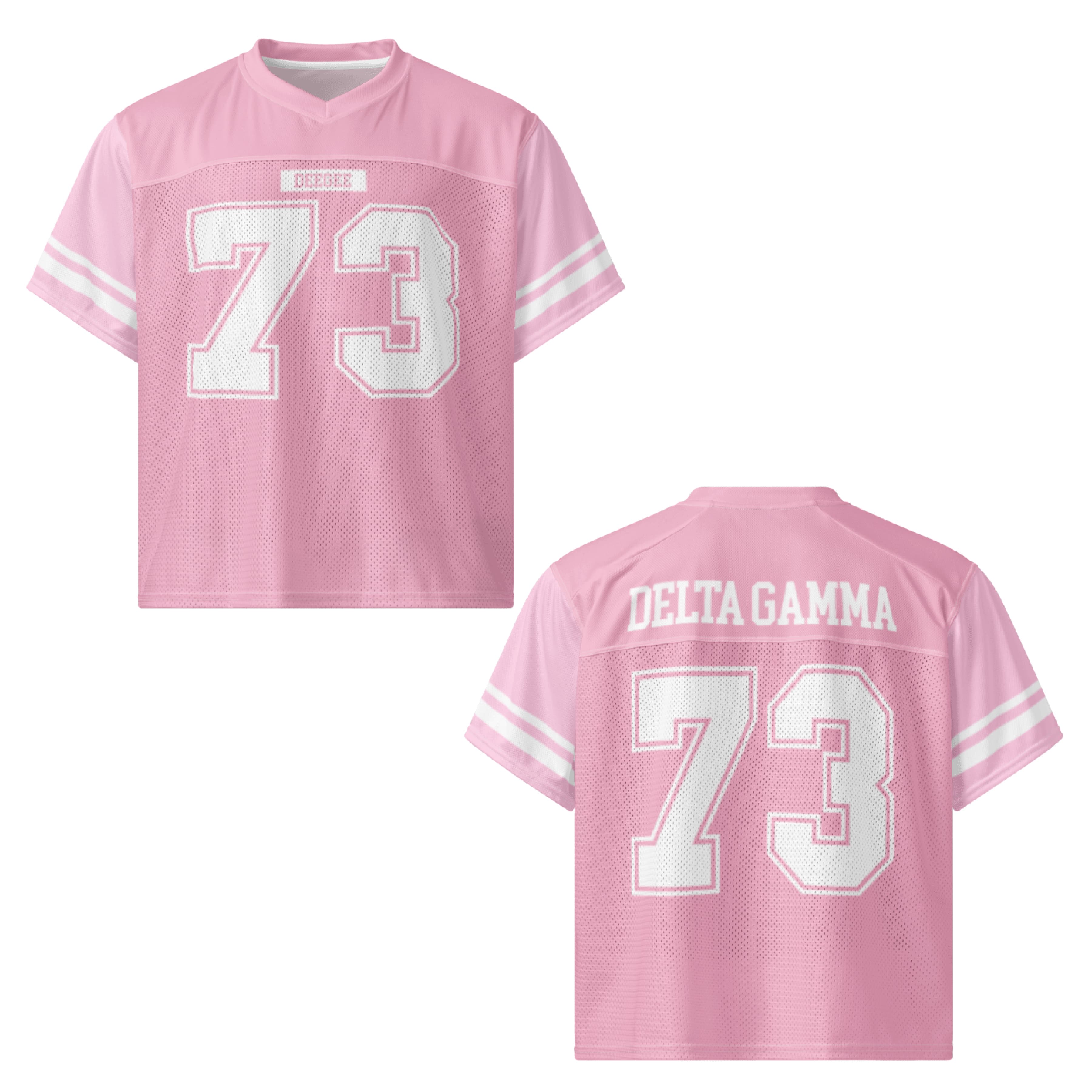 Ali & Ariel Pink Football Jersey Delta Gamma / Medium