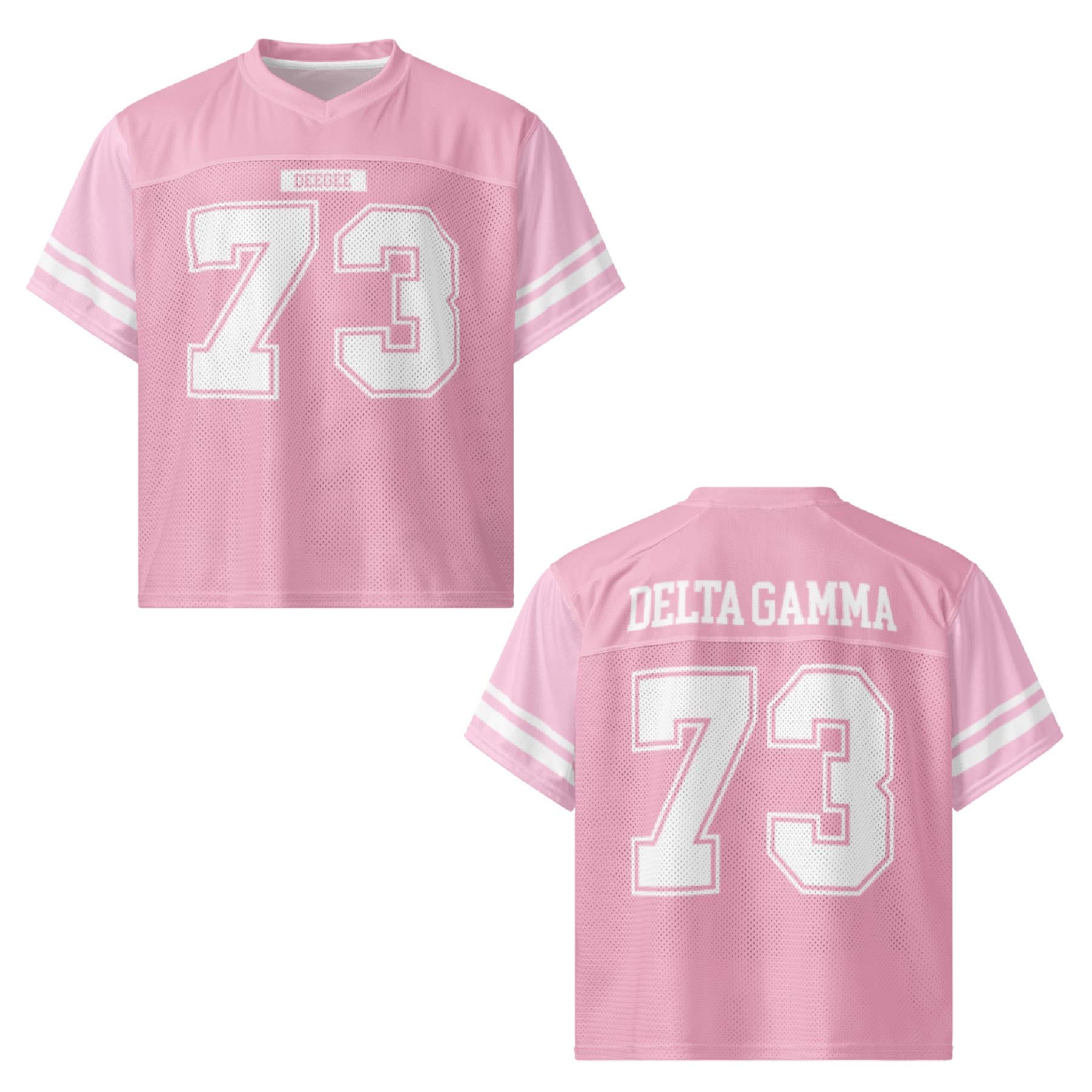 Ali & Ariel Pink Football Jersey Delta Gamma / Medium