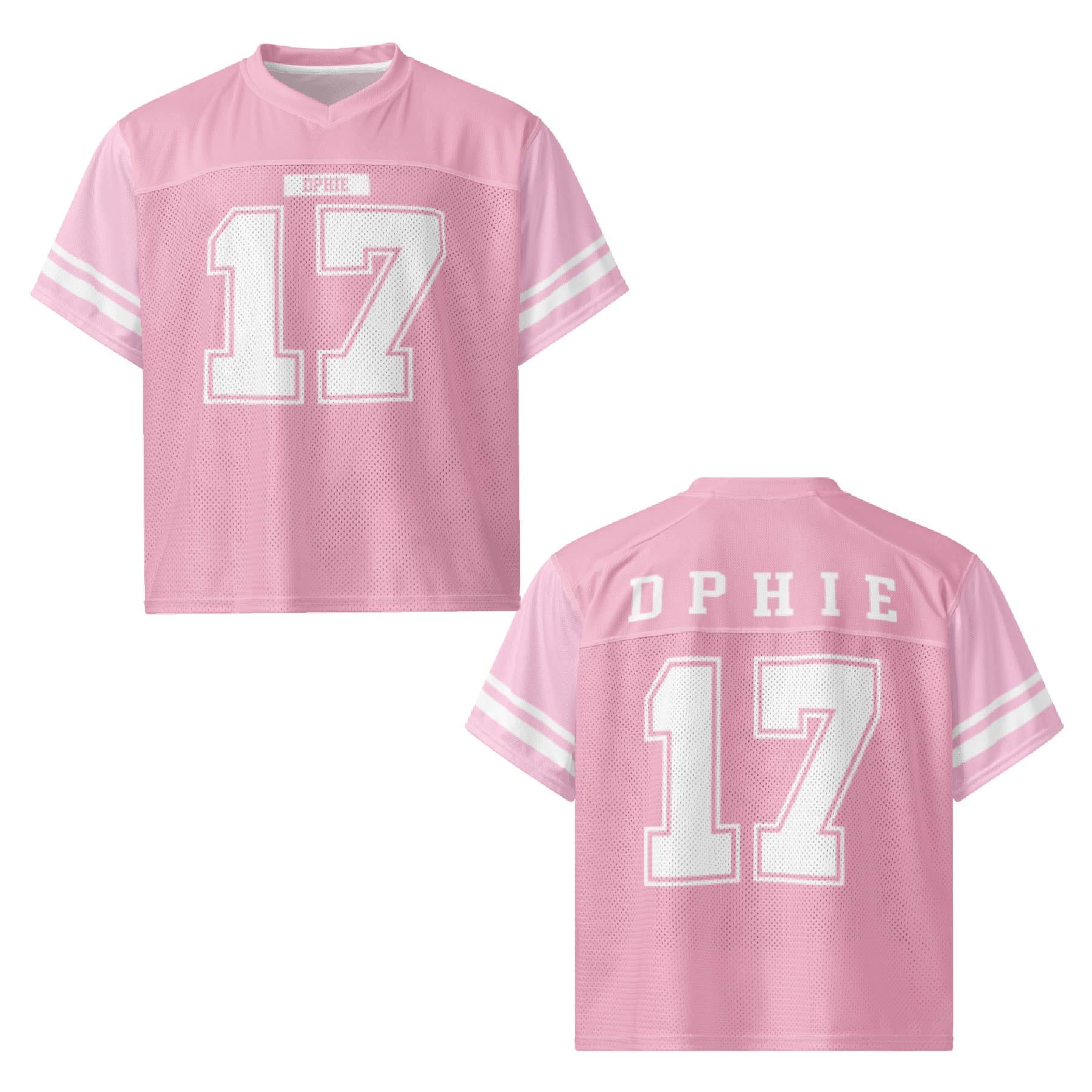 Ali & Ariel Pink Football Jersey Delta Phi Epsilon / Medium