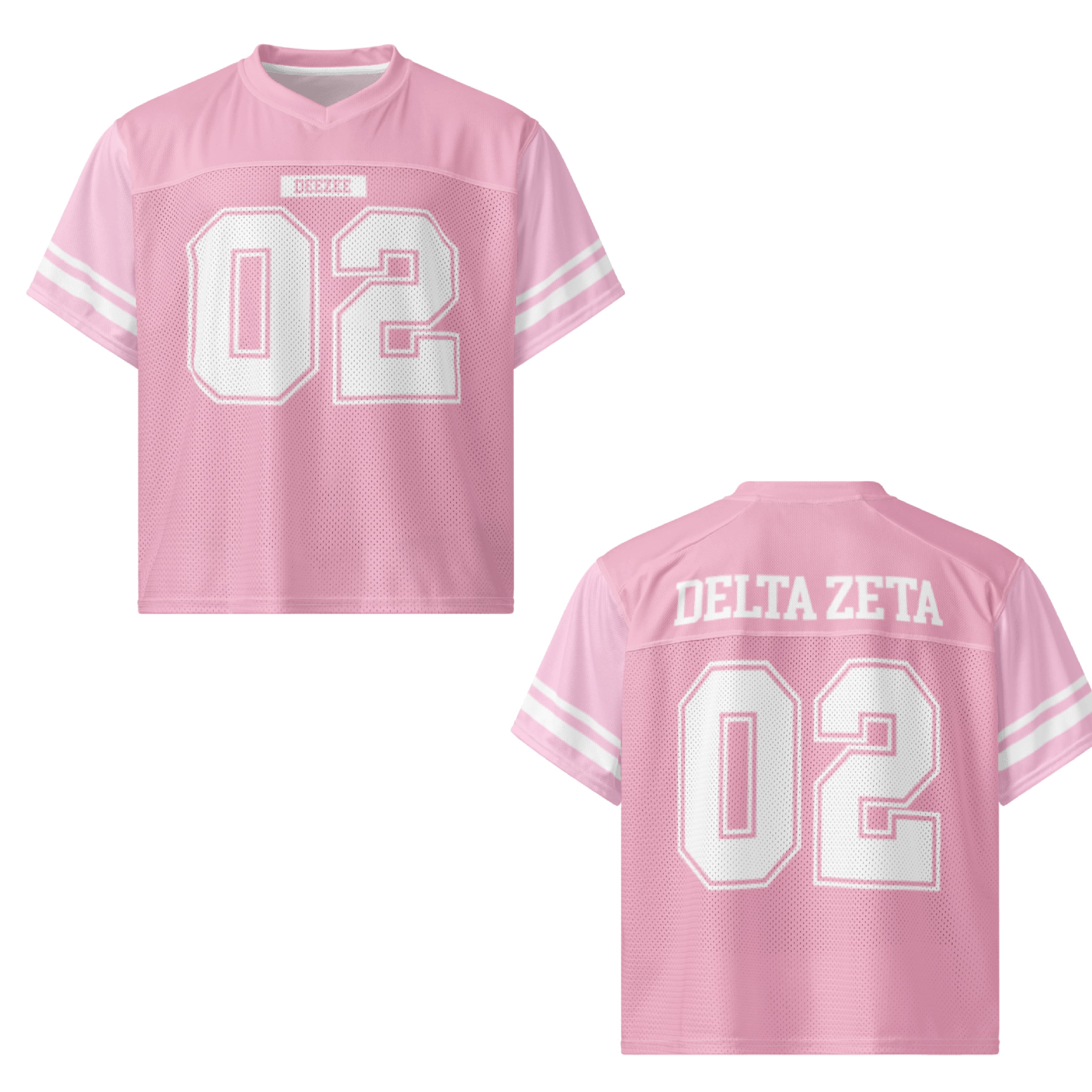 Ali & Ariel Pink Football Jersey Delta Zeta / Medium