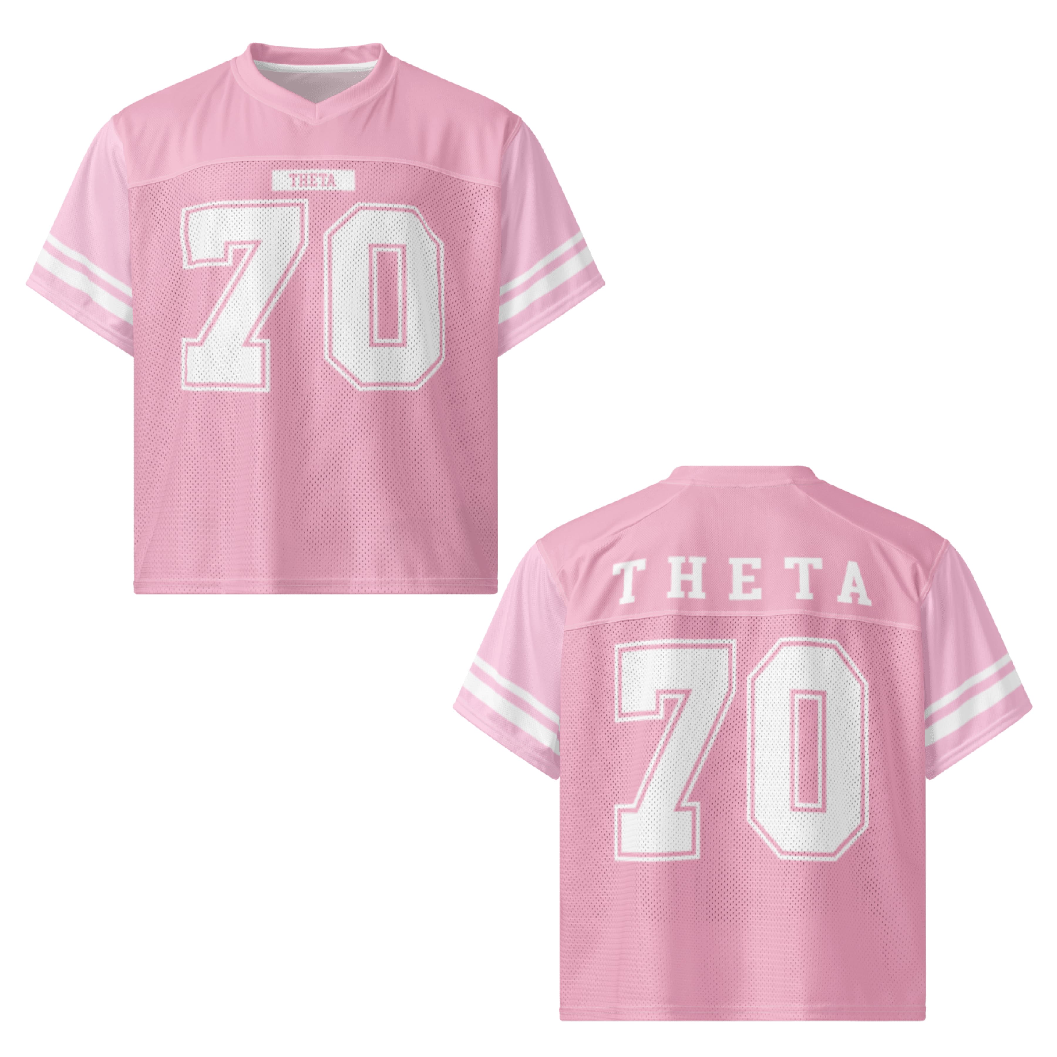 Ali & Ariel Pink Football Jersey Kappa Alpha Theta / Medium
