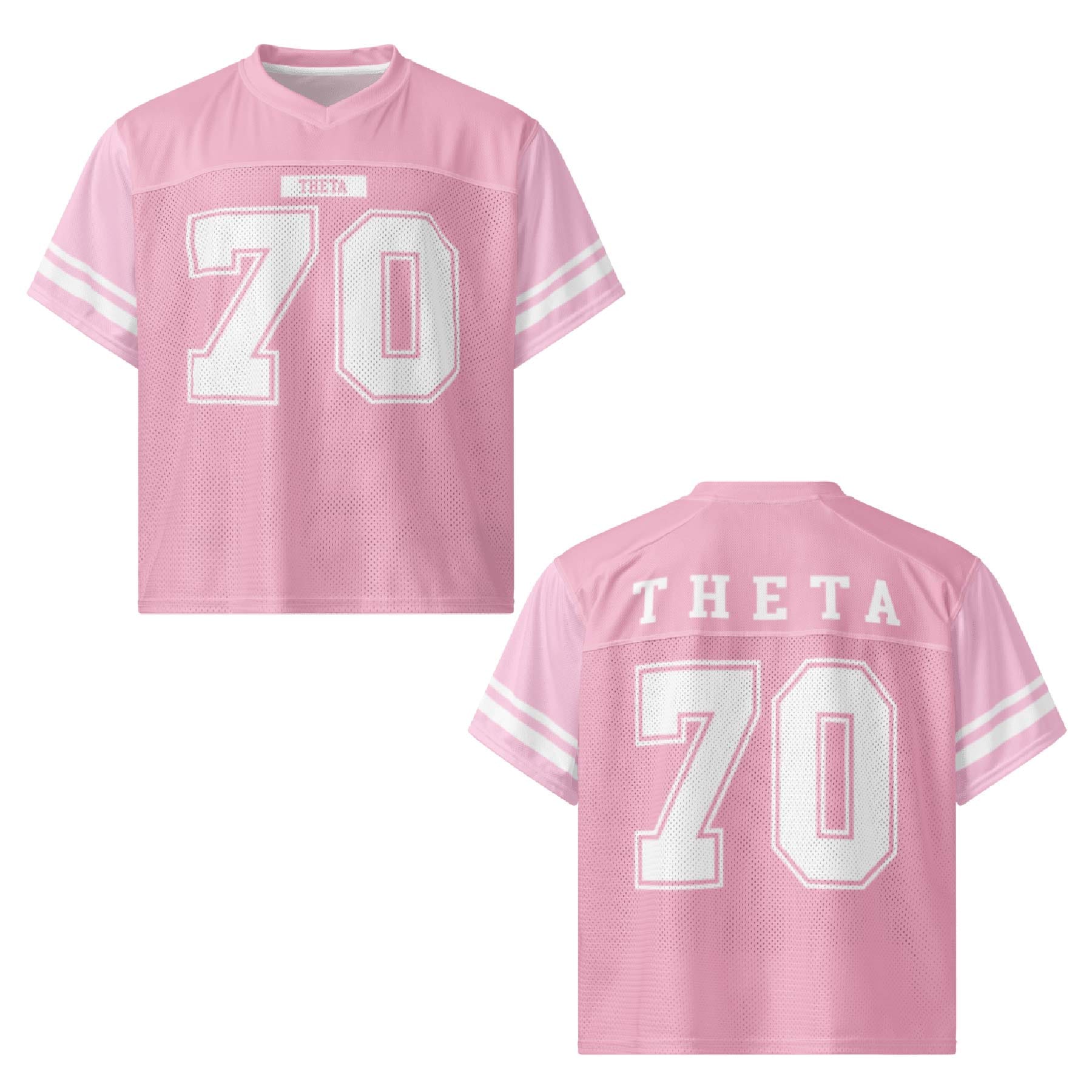 Ali & Ariel Pink Football Jersey Kappa Alpha Theta / Medium