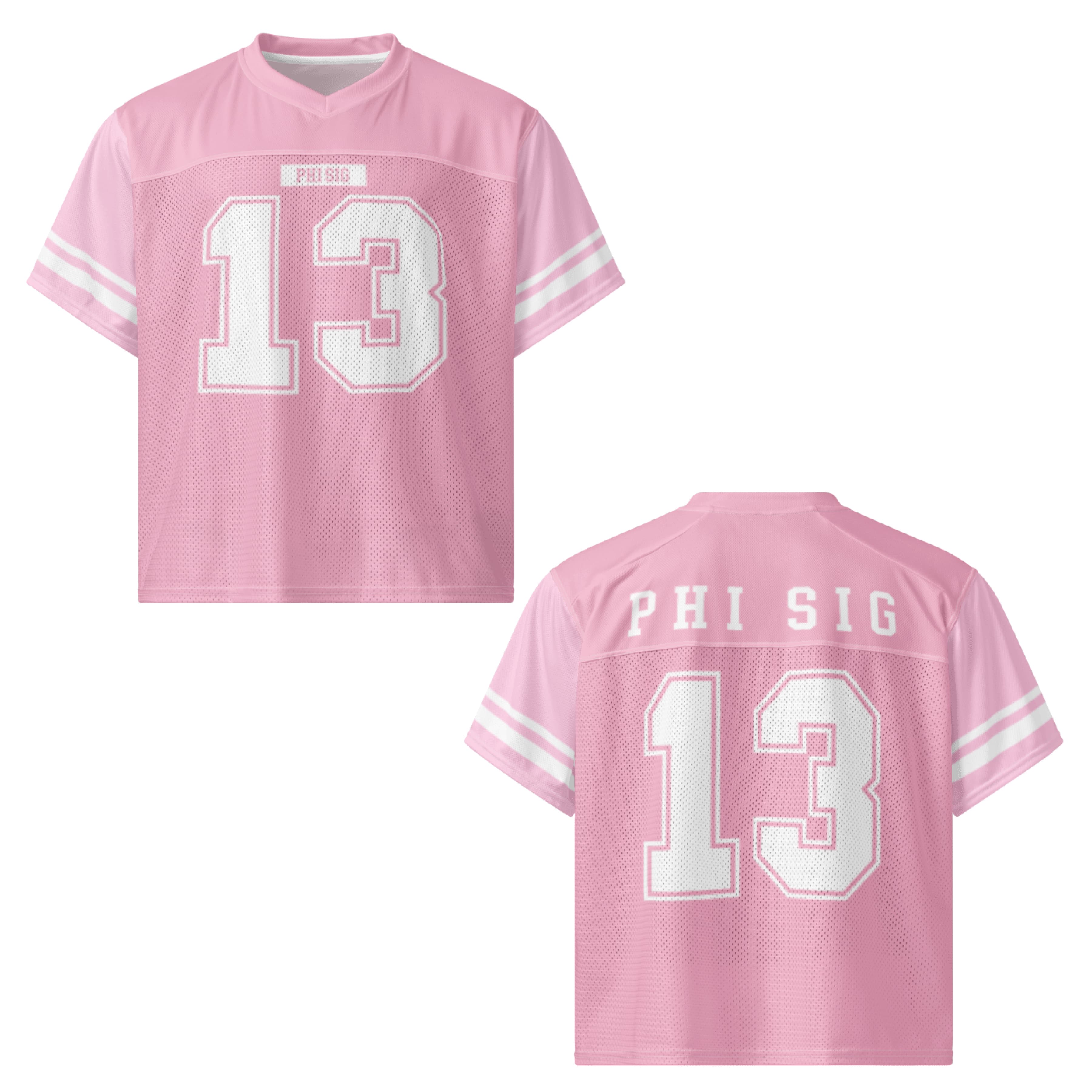 Ali & Ariel Pink Football Jersey Phi Sigma Sigma / Medium