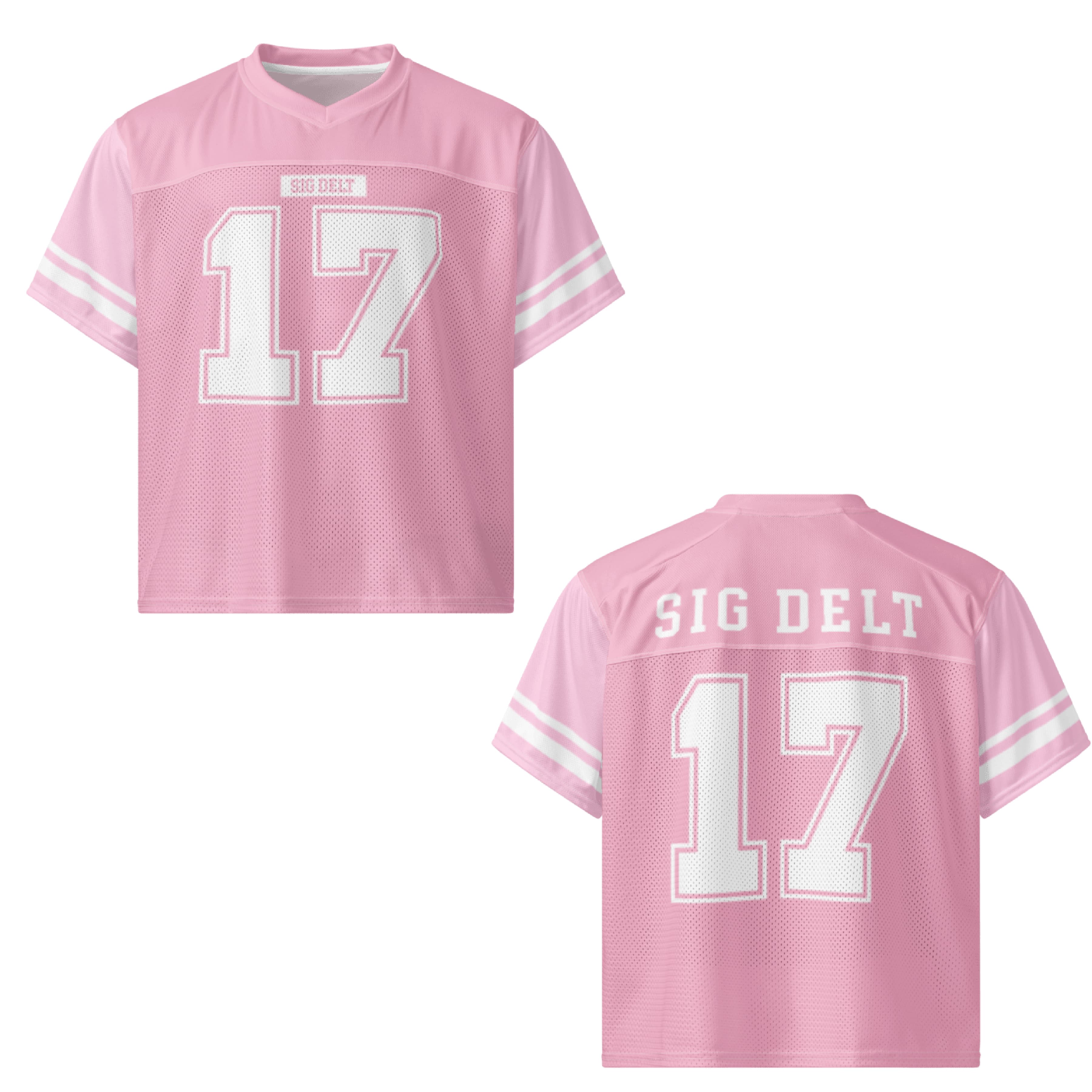 Ali & Ariel Pink Football Jersey Sigma Delta Tau / Medium