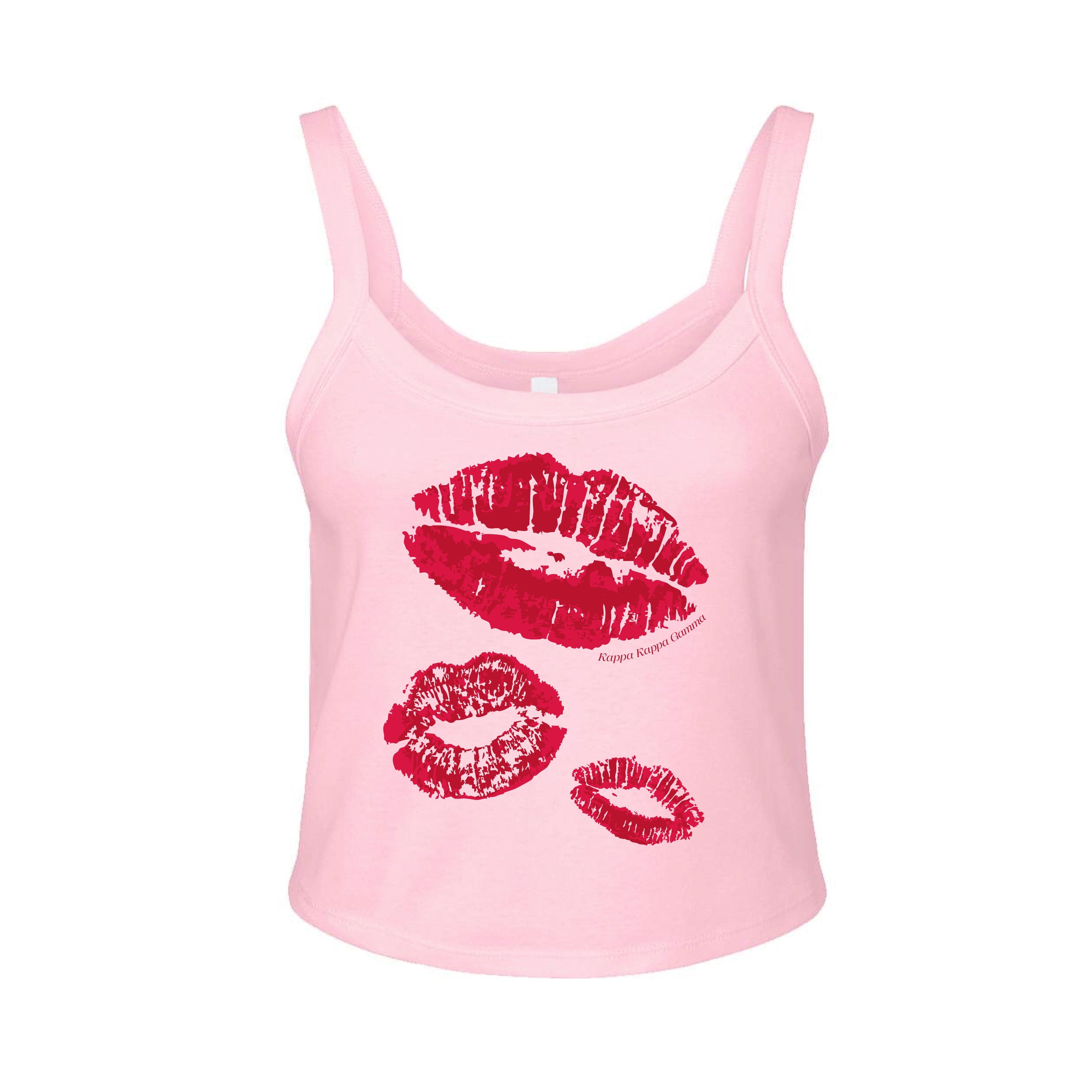 Pink Kiss Tank Top by Ali & Ariel | Sorority Apparel | Greek Baby Tee