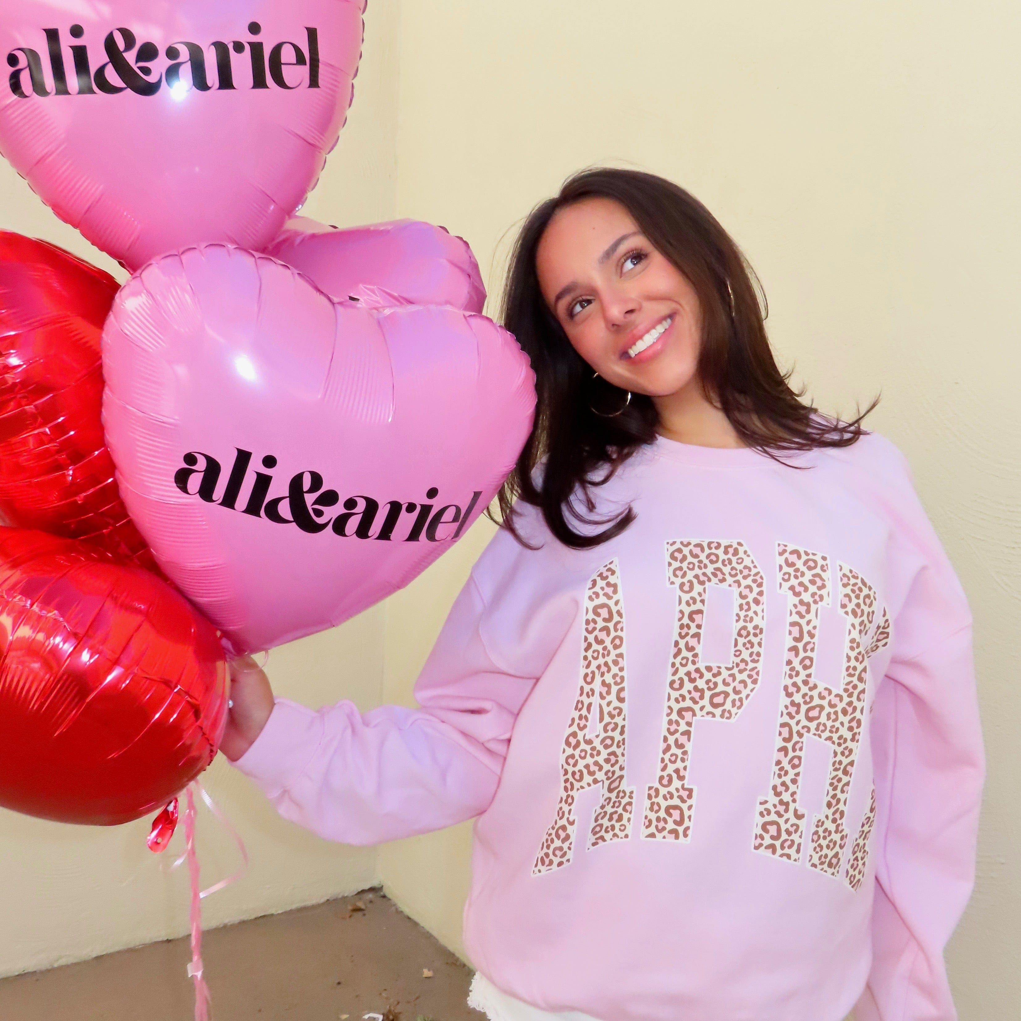 Ali & Ariel Pink Leopard Crewneck