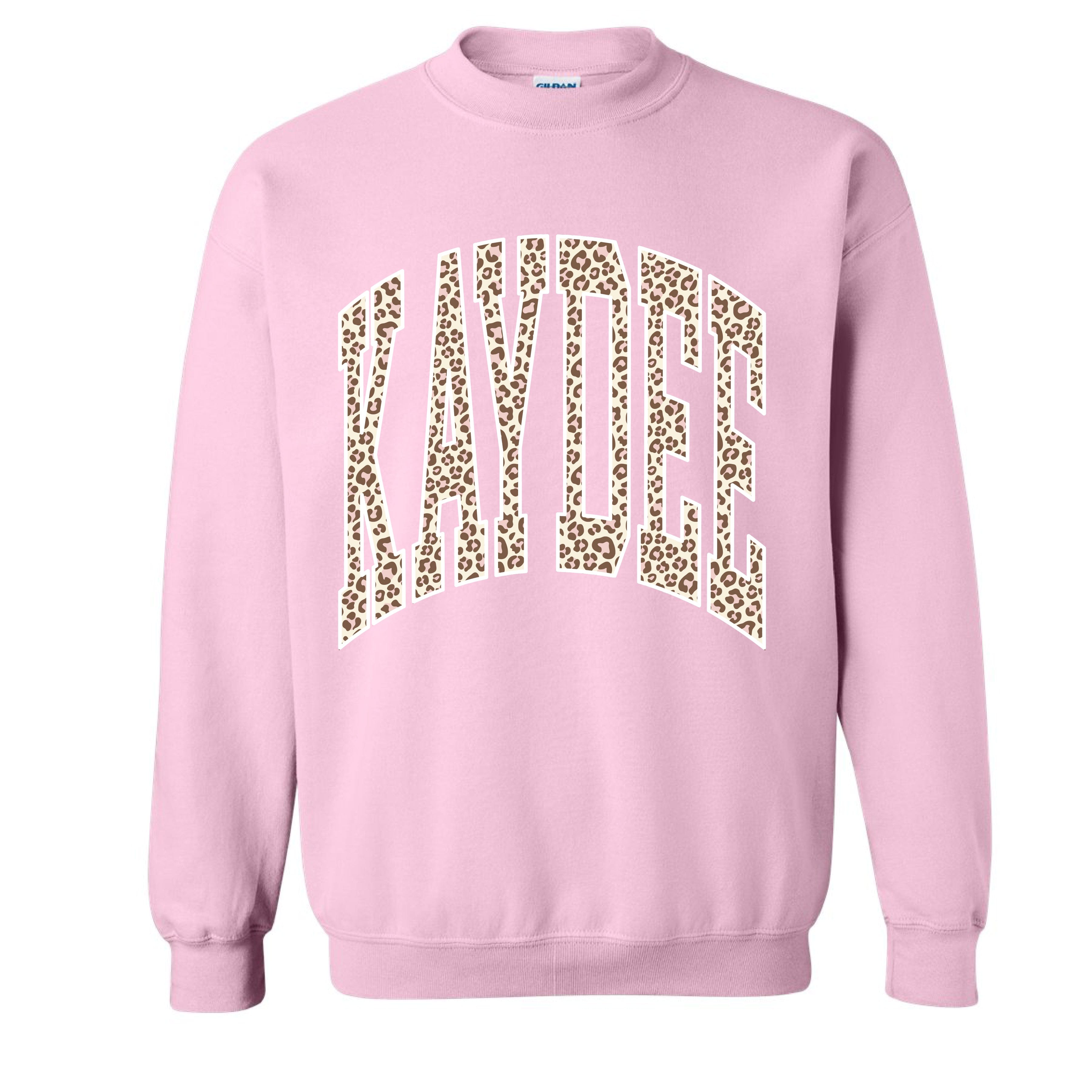 Ali & Ariel Pink Leopard Crewneck Kappa Delta / Medium