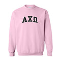 Ali & Ariel Pink Polka Dot Embroidered Crewneck Alpha Chi Omega / Medium