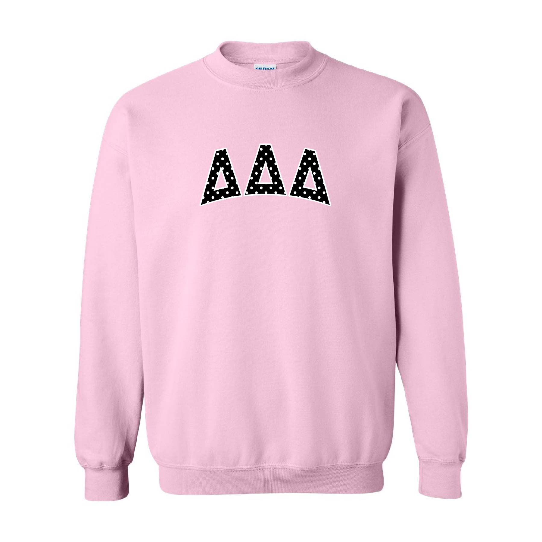 Ali & Ariel Pink Polka Dot Embroidered Crewneck Delta Delta Delta / Medium