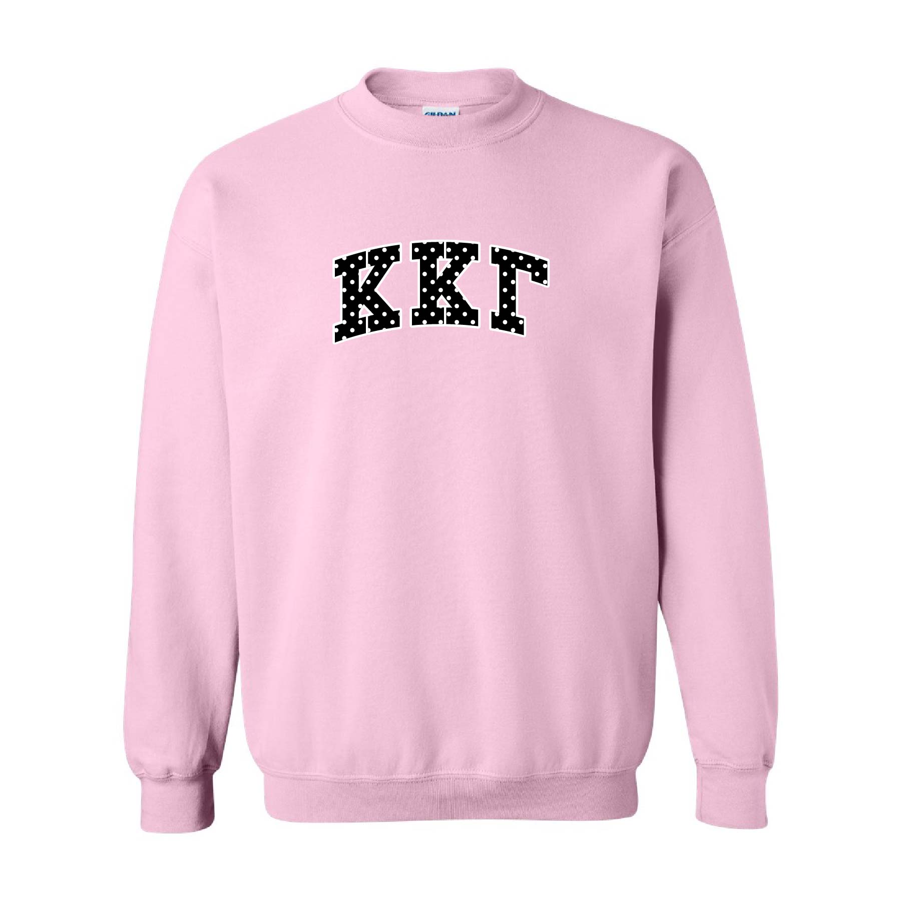 Ali & Ariel Pink Polka Dot Embroidered Crewneck Kappa Kappa Gamma / Medium