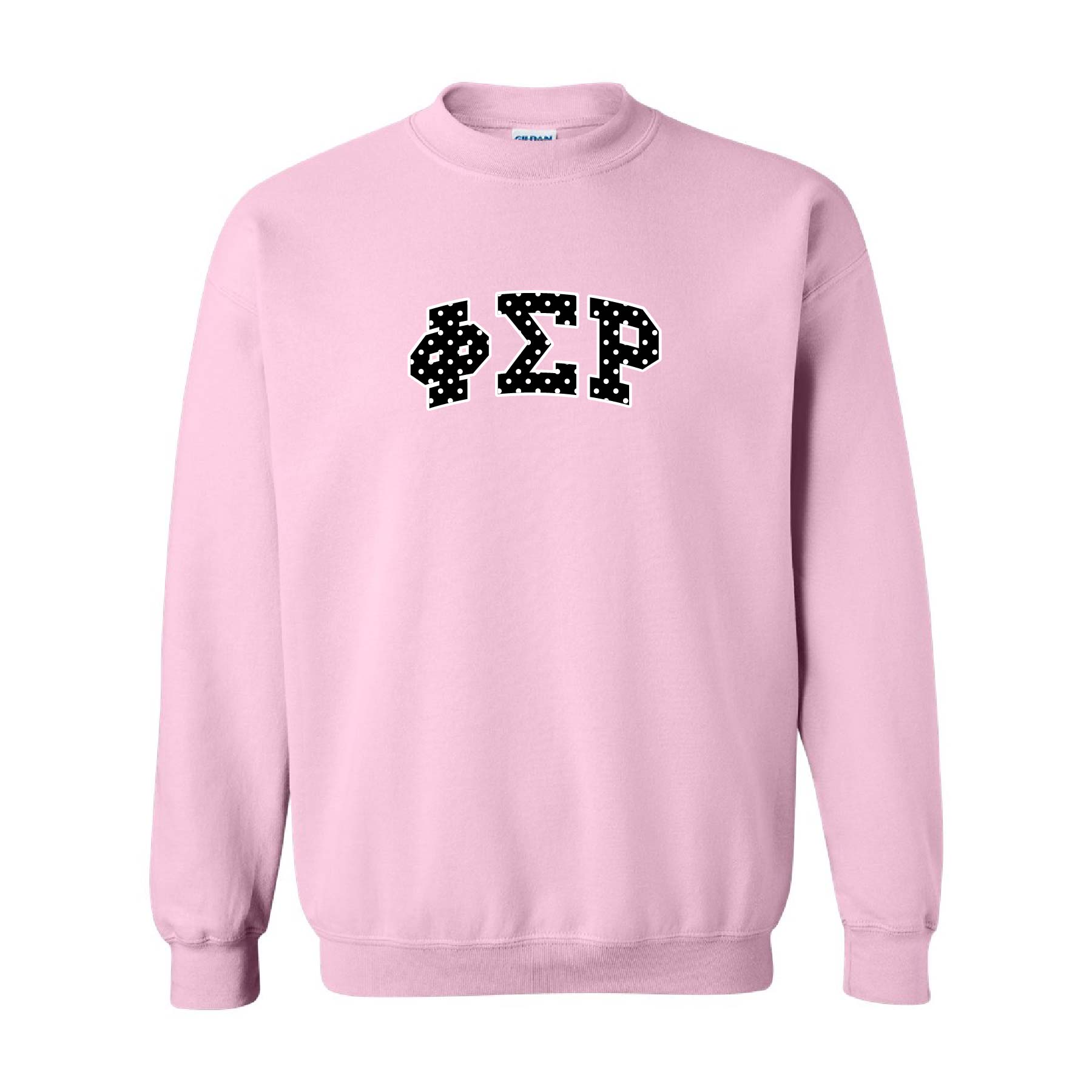 Ali & Ariel Pink Polka Dot Embroidered Crewneck Phi Sigma Rho / Medium