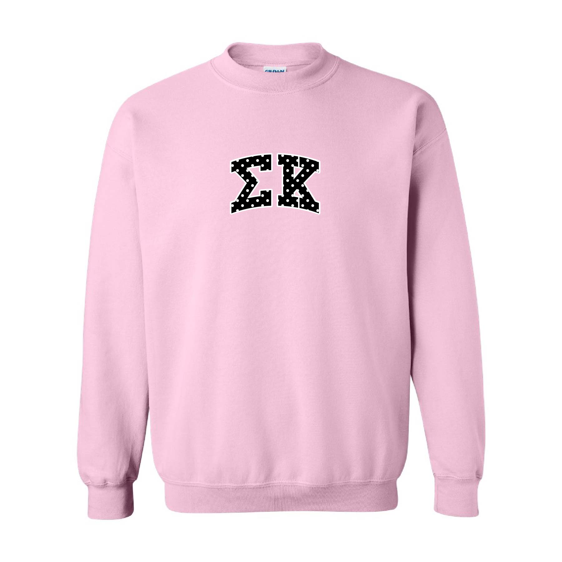 Ali & Ariel Pink Polka Dot Embroidered Crewneck Sigma Kappa / Medium