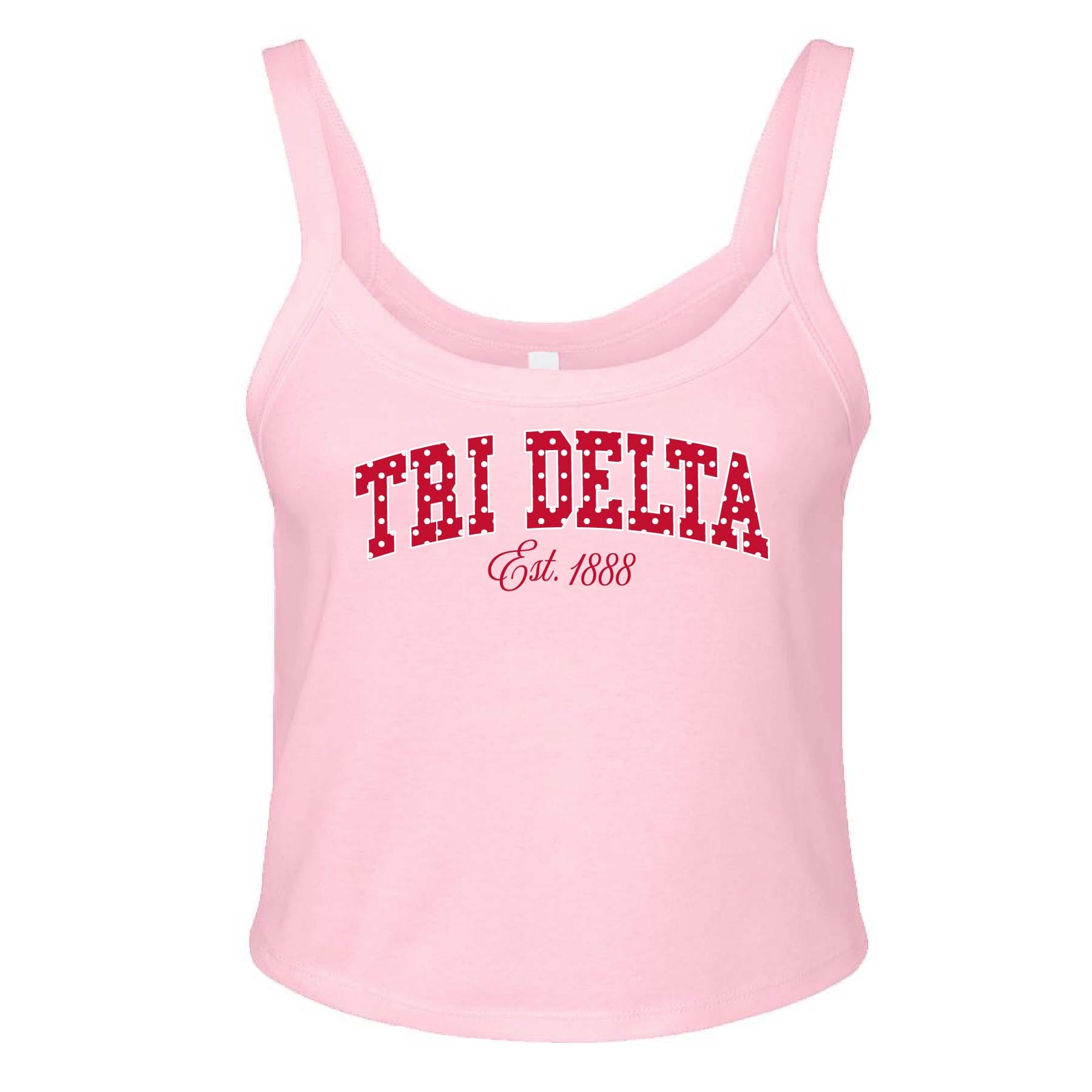 Ali & Ariel Pink Polka Dot Tank Delta Delta Delta / XS