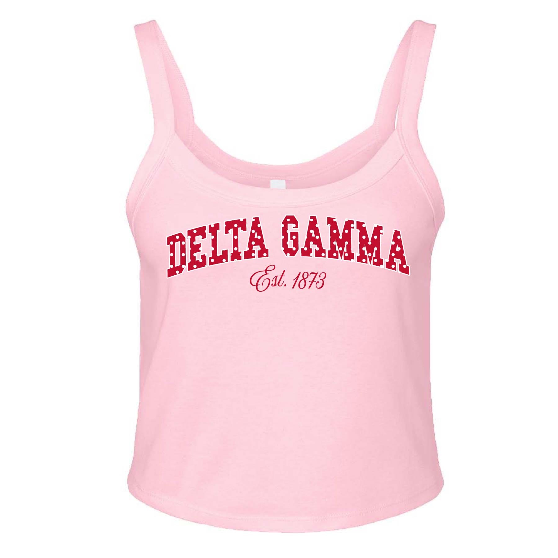 Ali & Ariel Pink Polka Dot Tank Delta Gamma / XS