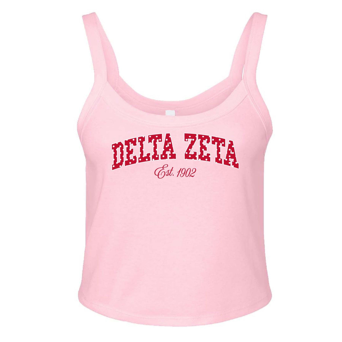 Ali & Ariel Pink Polka Dot Tank Delta Zeta / XS