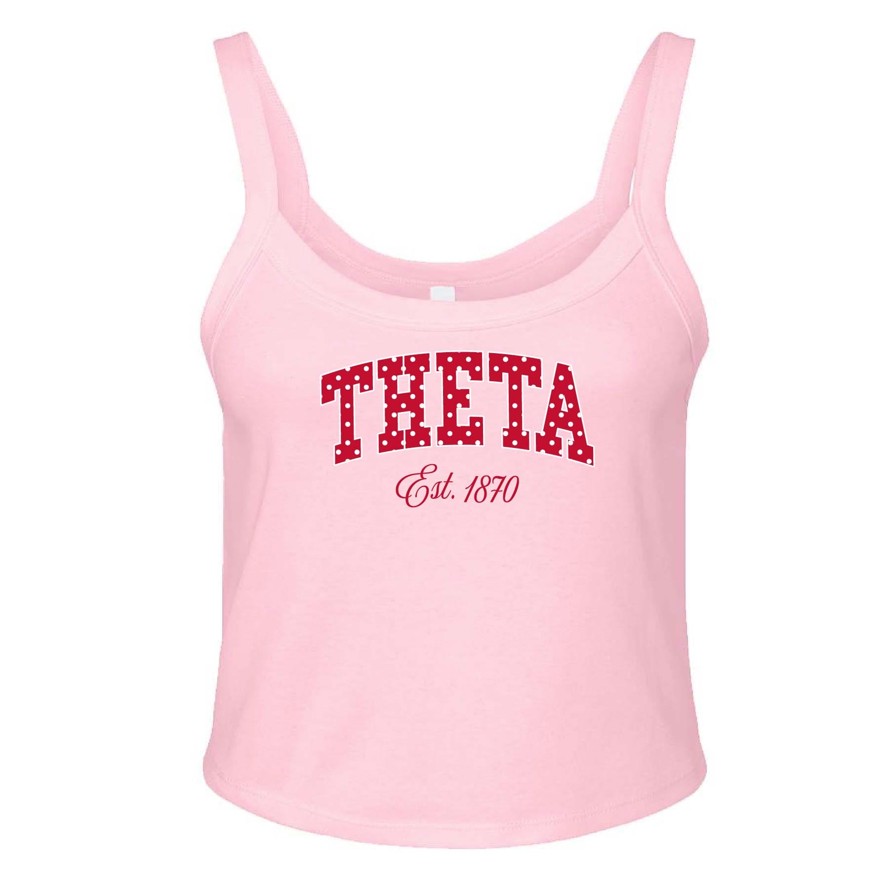 Ali & Ariel Pink Polka Dot Tank Kappa Alpha Theta / XS