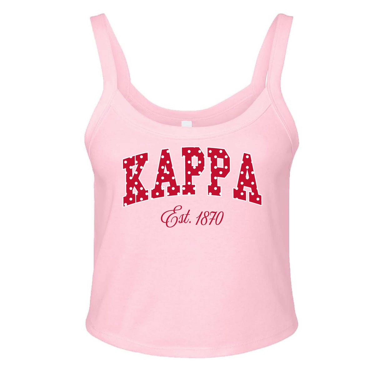 Ali & Ariel Pink Polka Dot Tank Kappa Kappa Gamma / XS
