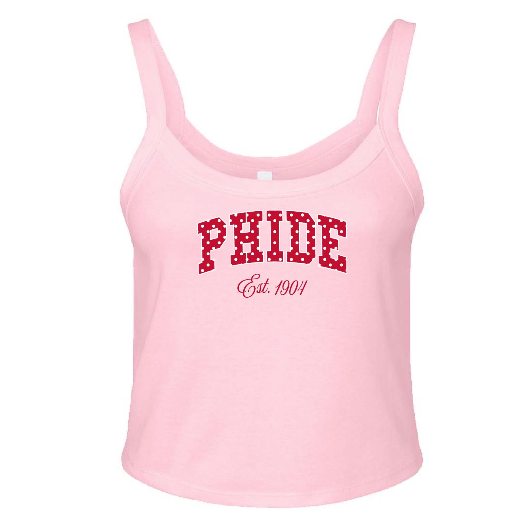 Ali & Ariel Pink Polka Dot Tank Phi Delta Epsilon / XS