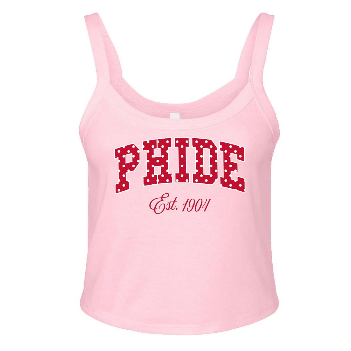 Ali & Ariel Pink Polka Dot Tank Phi Delta Epsilon / XS