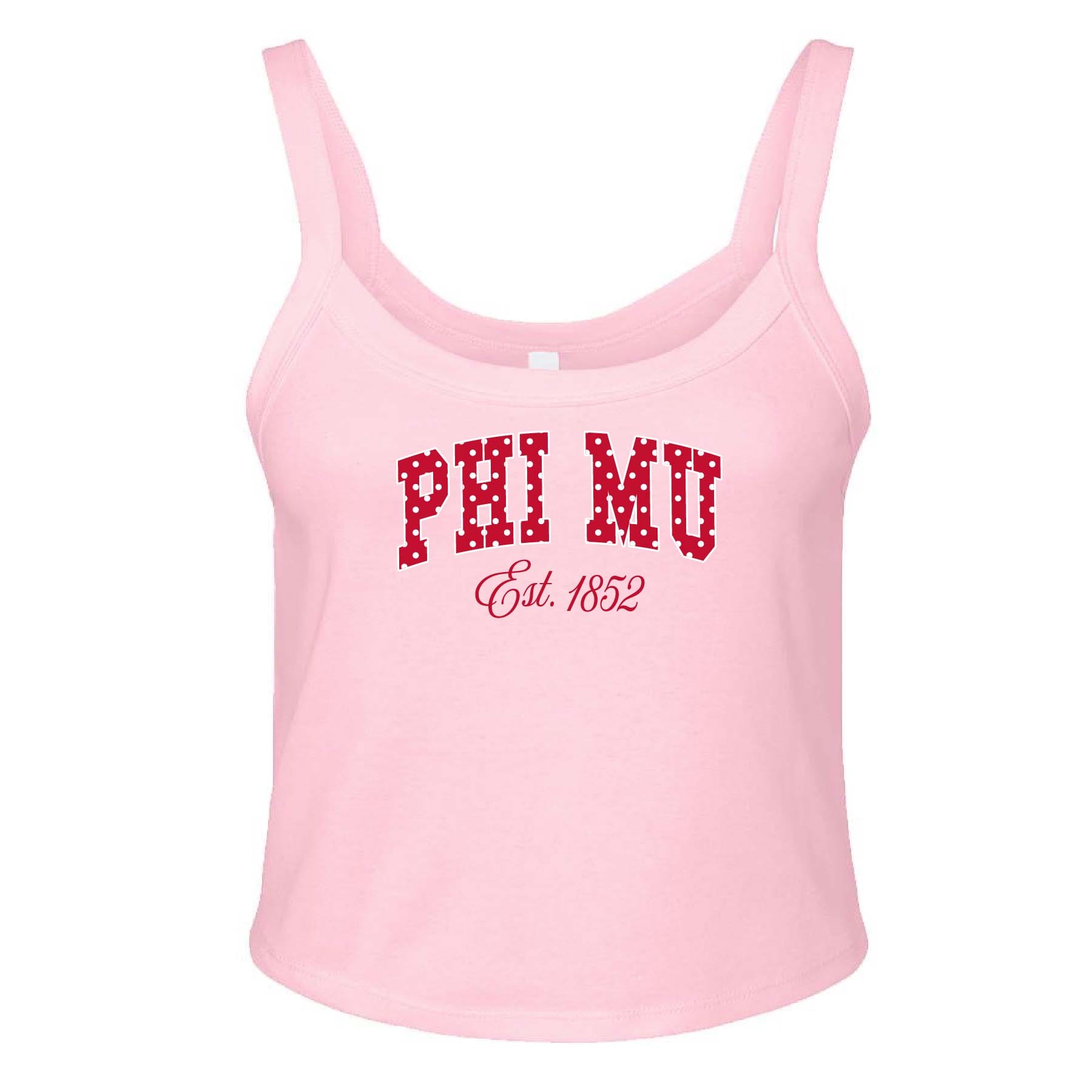 Ali & Ariel Pink Polka Dot Tank Phi Mu / XS