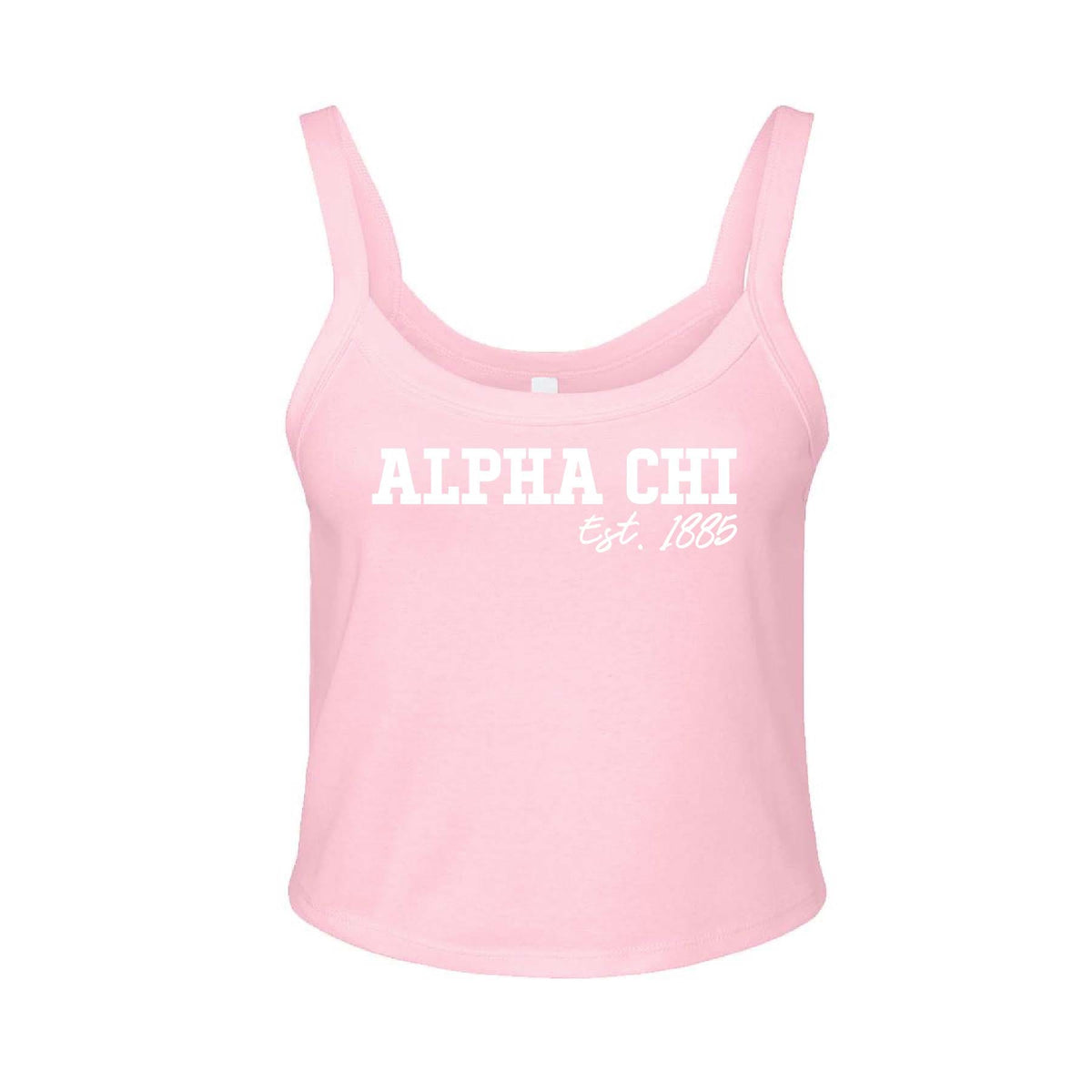 Ali & Ariel Pink & White Tank Top Alpha Chi Omega / XS