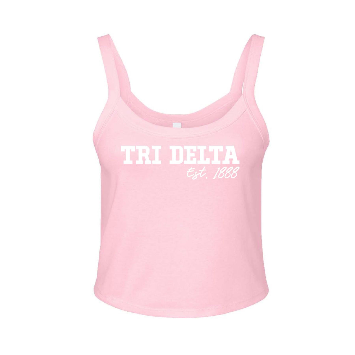 Ali & Ariel Pink & White Tank Top Delta Delta Delta / XS