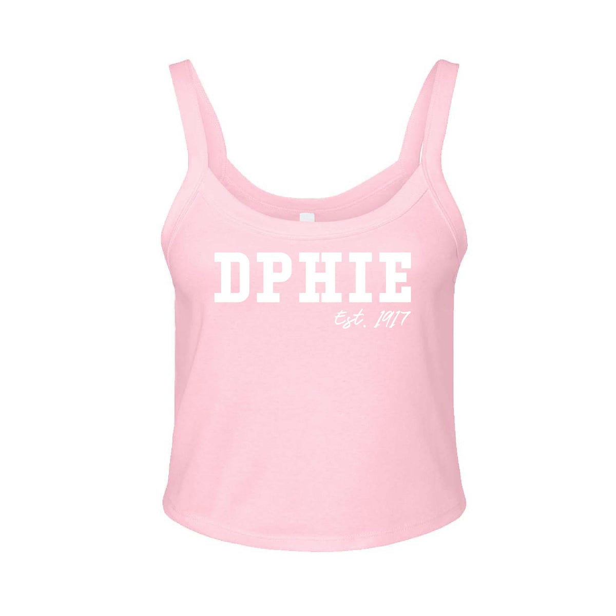Ali & Ariel Pink & White Tank Top Delta Phi Epsilon / XS