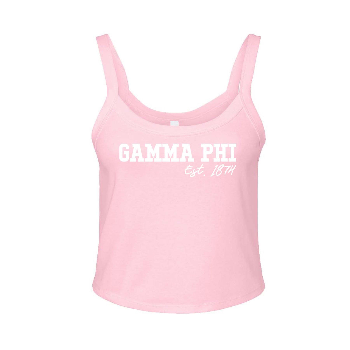 Ali & Ariel Pink & White Tank Top Gamma Phi Beta / XS
