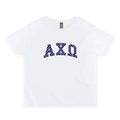 Ali & Ariel Polka Dot Embroidered Baby Tee Alpha Chi Omega / Small