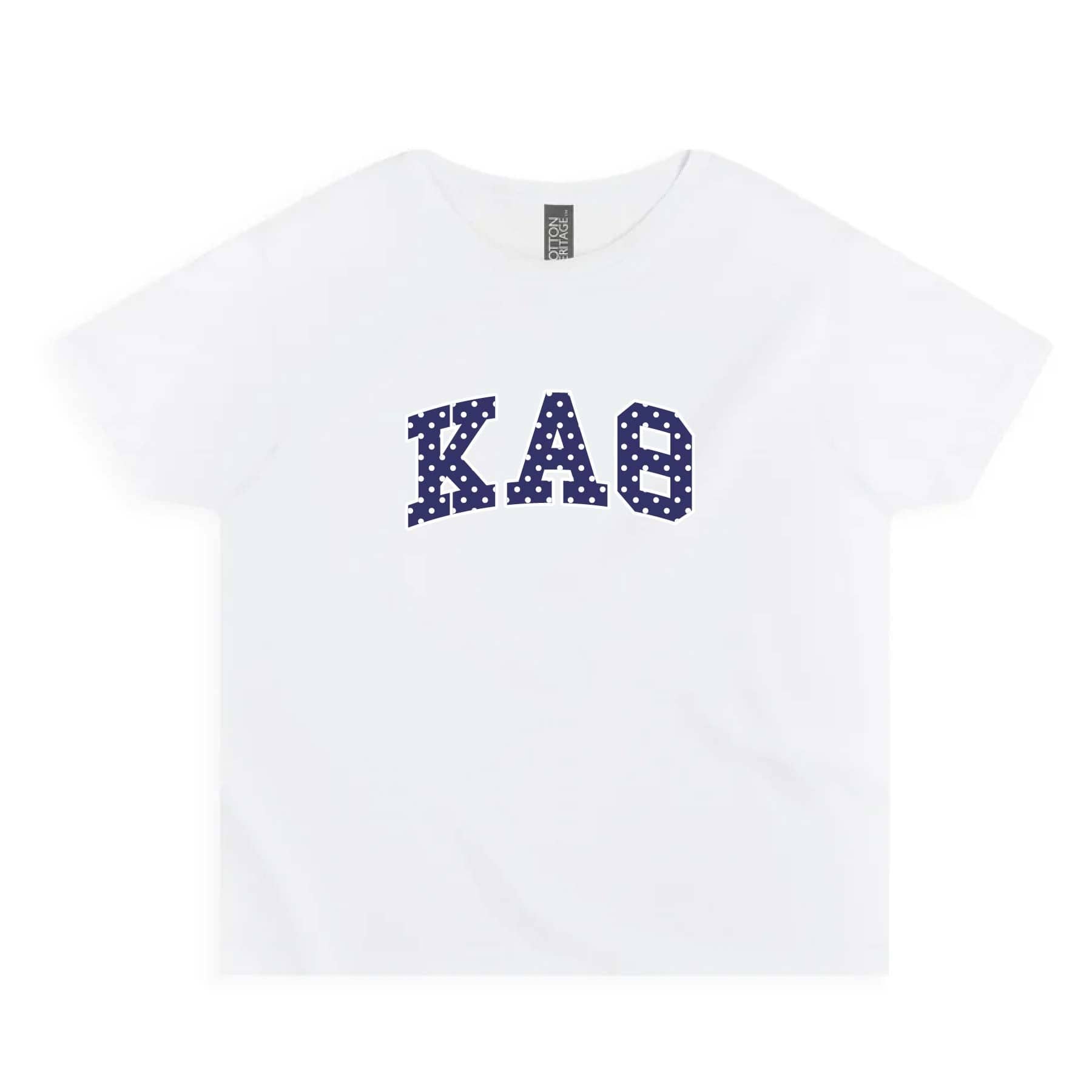 Ali & Ariel Polka Dot Embroidered Baby Tee Kappa Alpha Theta / Small