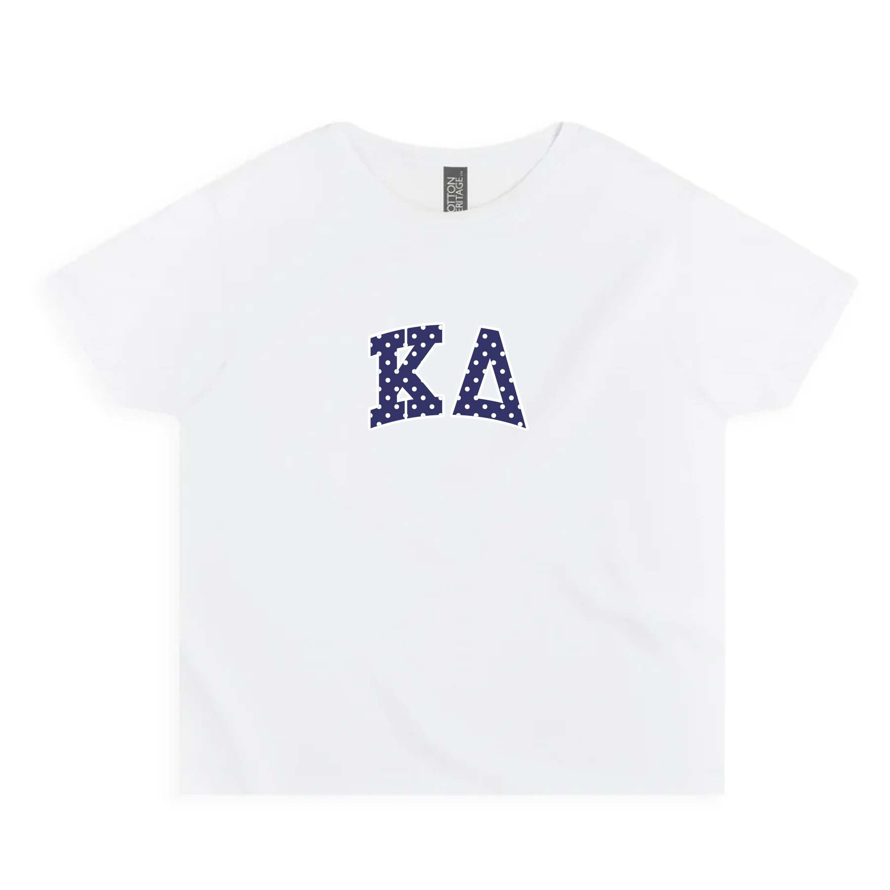 Ali & Ariel Polka Dot Embroidered Baby Tee Kappa Delta / Small