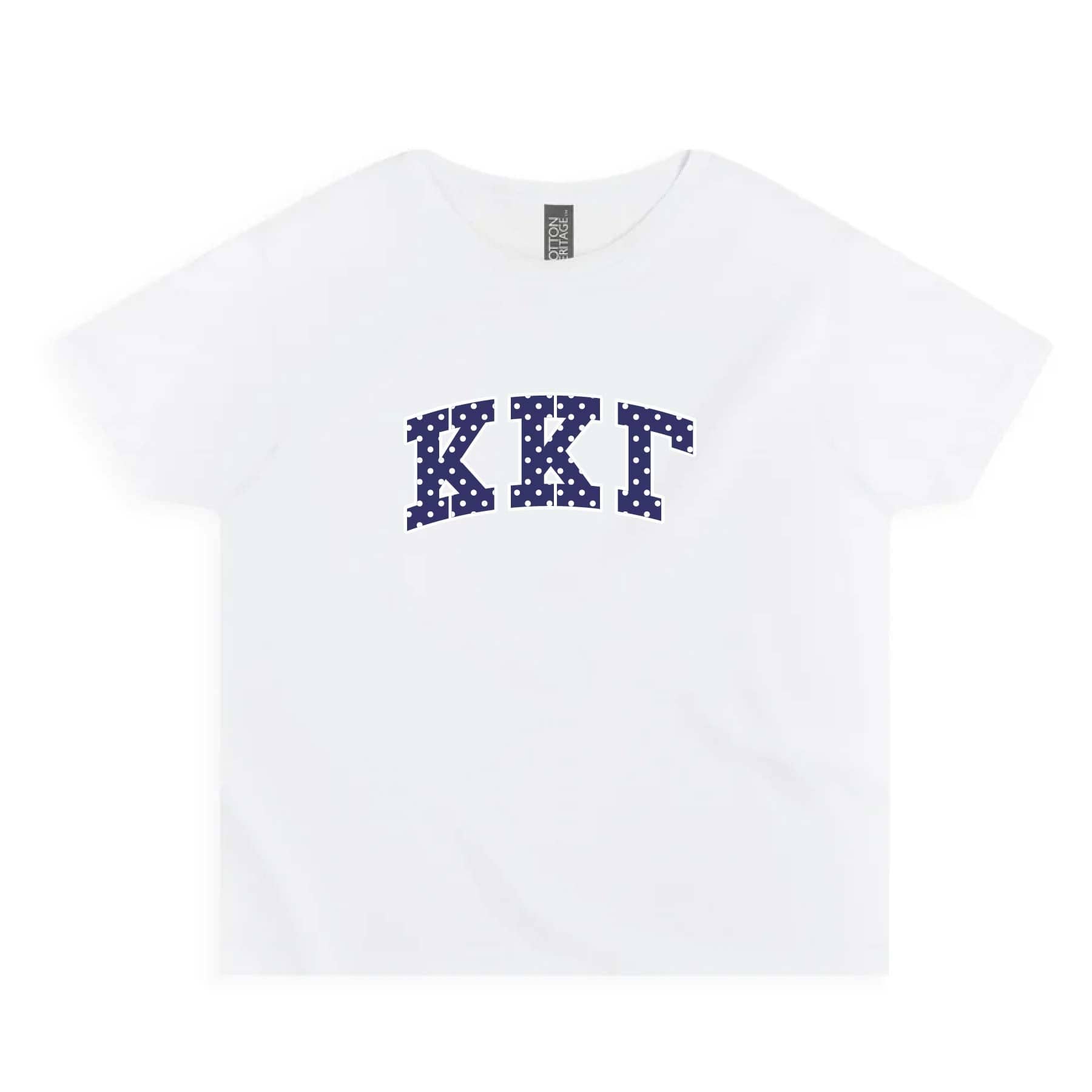Ali & Ariel Polka Dot Embroidered Baby Tee Kappa Kappa Gamma / Small