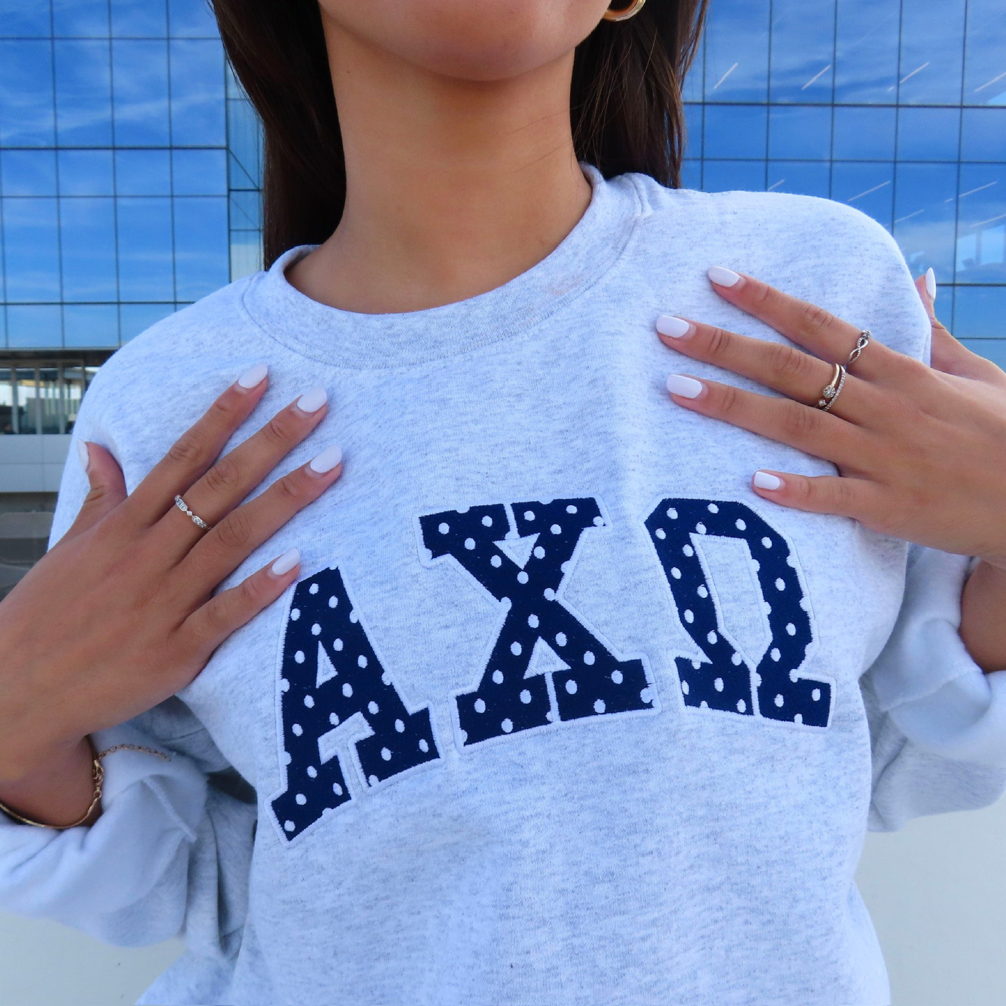 Ali & Ariel Polka Dot Embroidered Crewneck