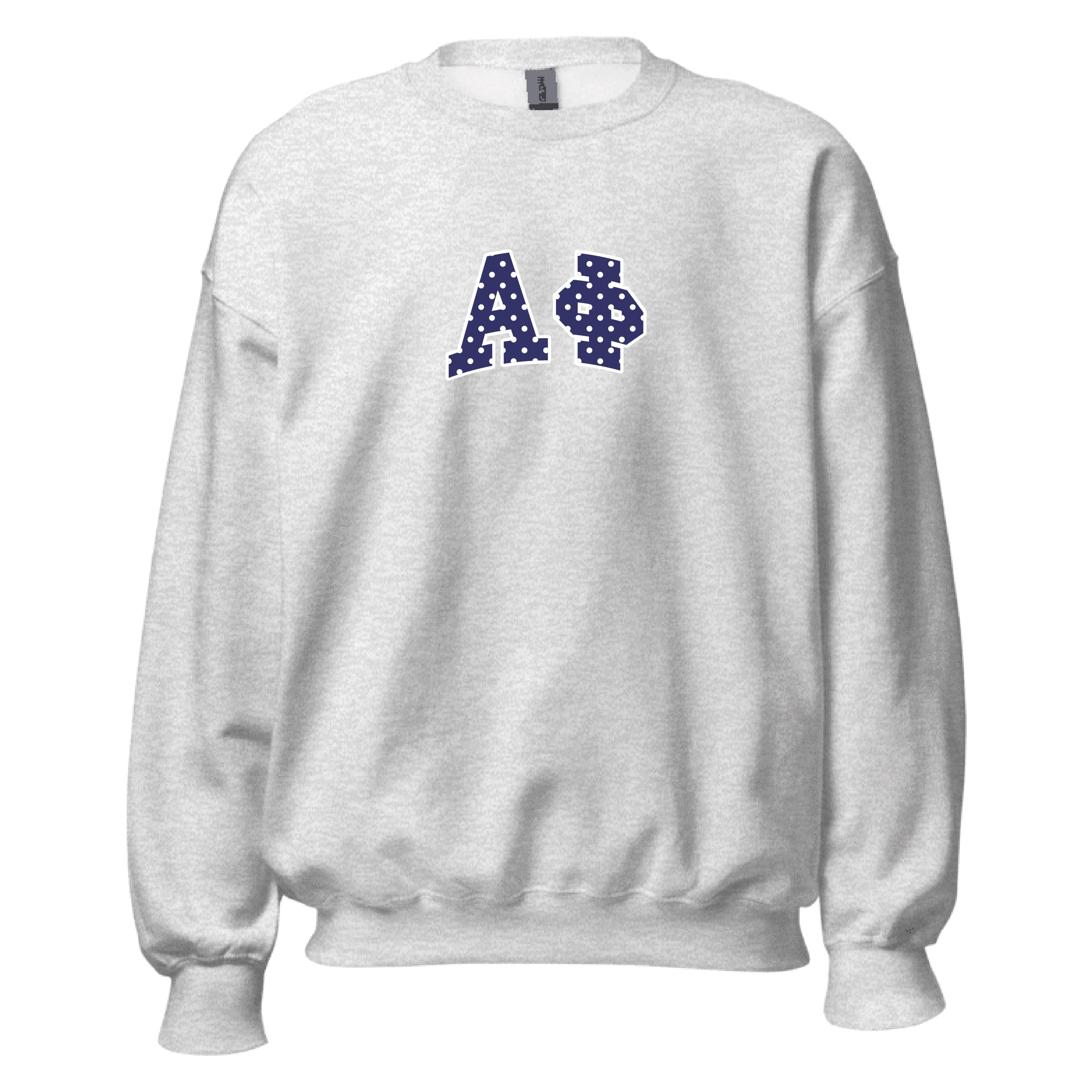 Ali & Ariel Polka Dot Embroidered Crewneck Alpha Phi / Medium