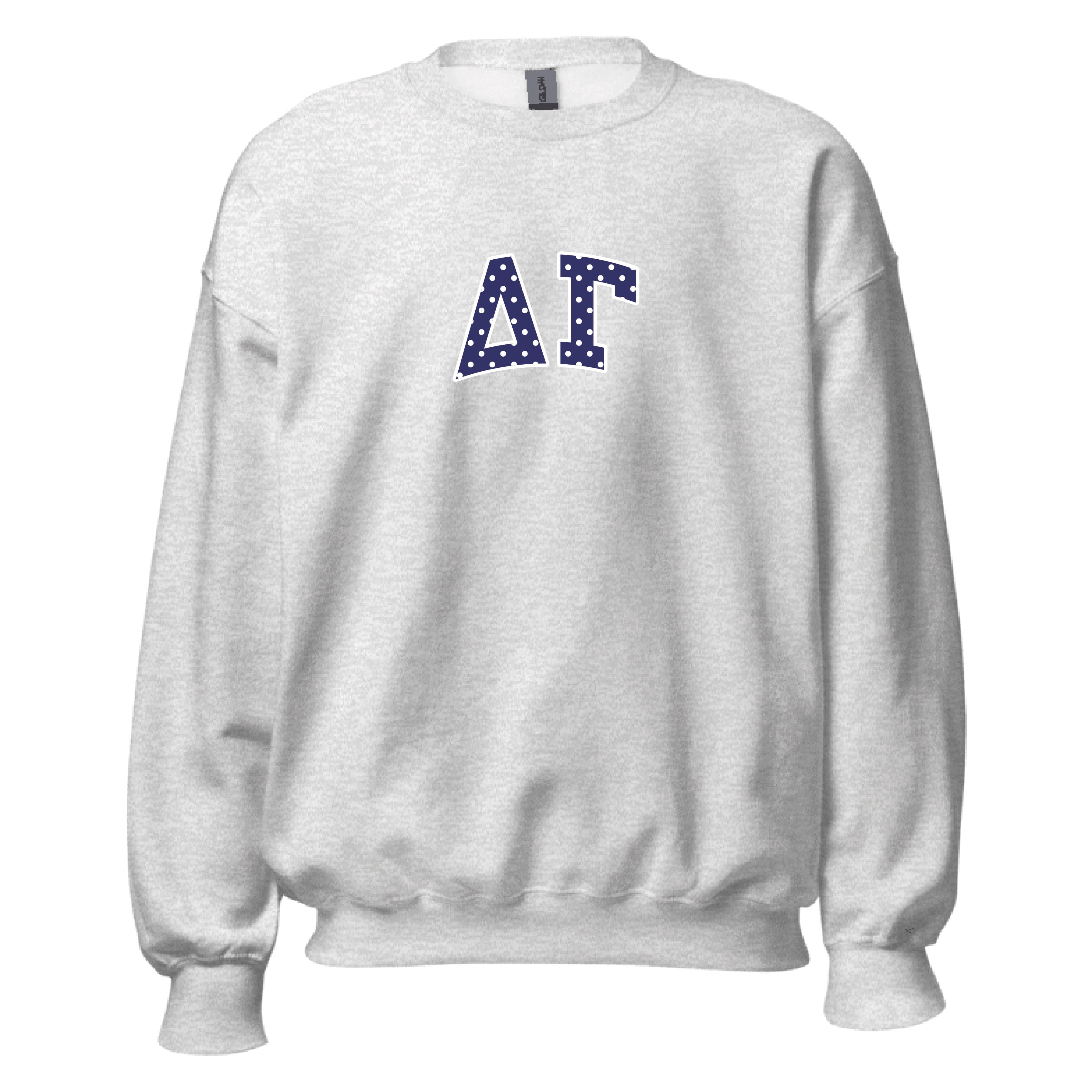 Ali & Ariel Polka Dot Embroidered Crewneck Delta Gamma / Medium