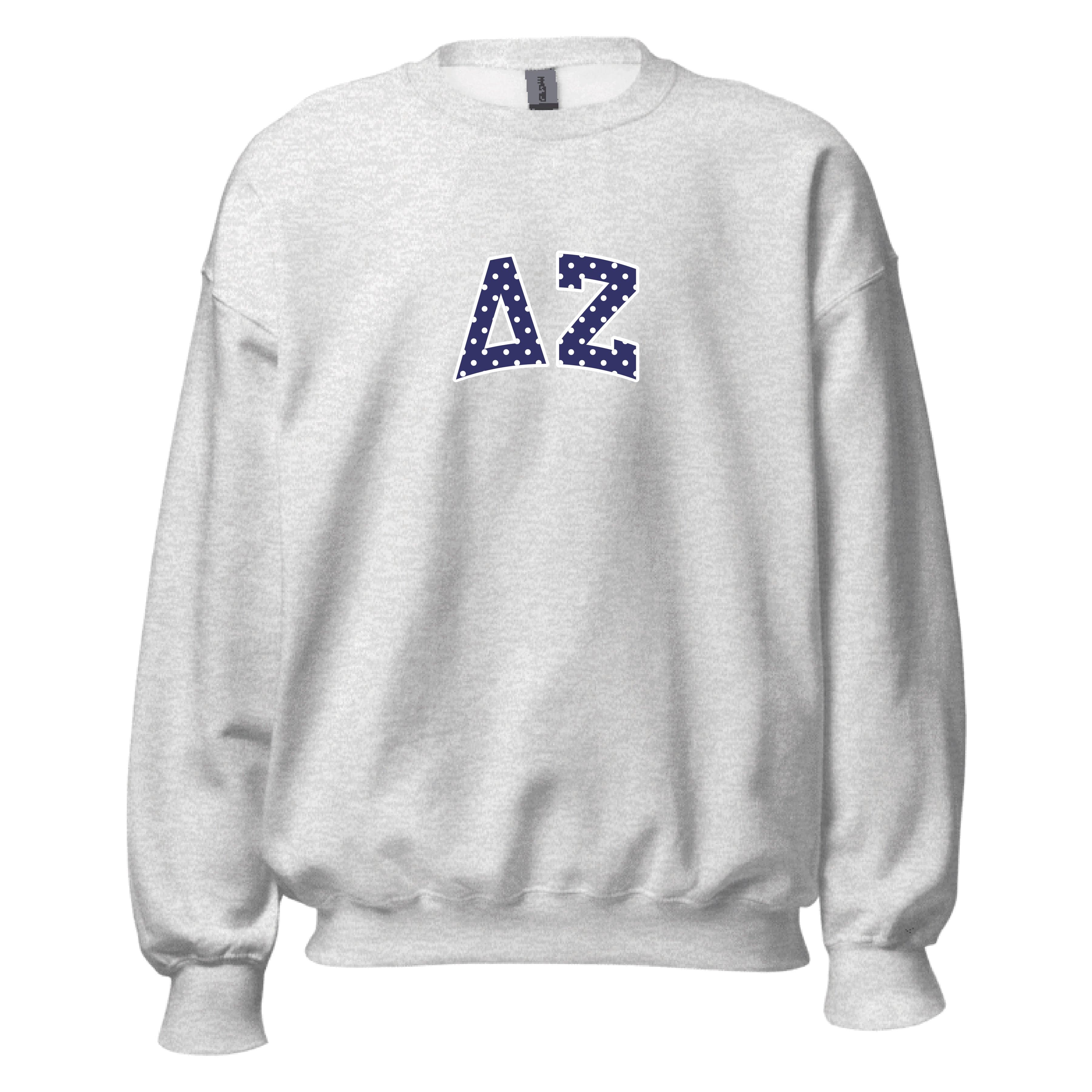 Ali & Ariel Polka Dot Embroidered Crewneck Delta Zeta / Medium