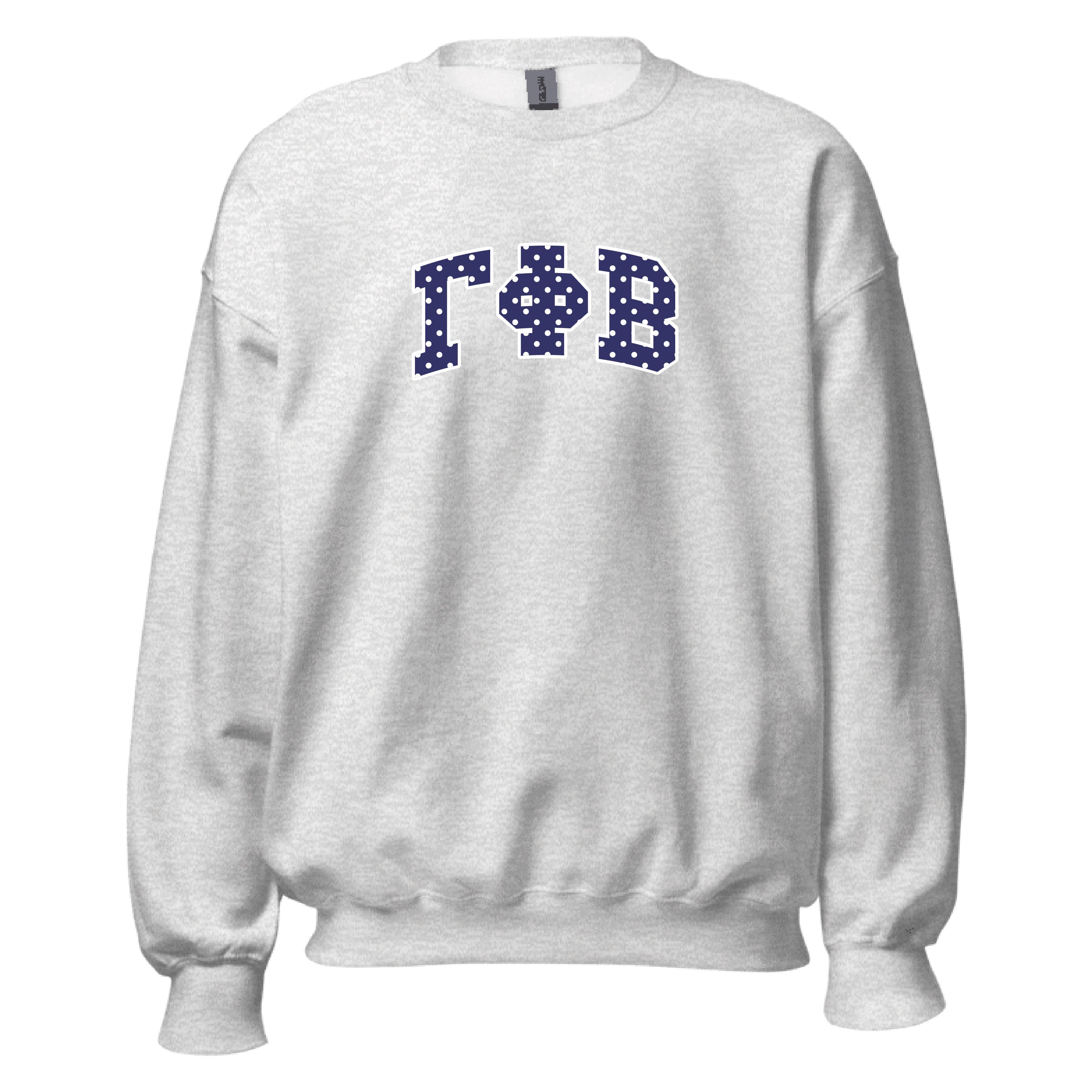 Ali & Ariel Polka Dot Embroidered Crewneck Gamma Phi Beta / Medium