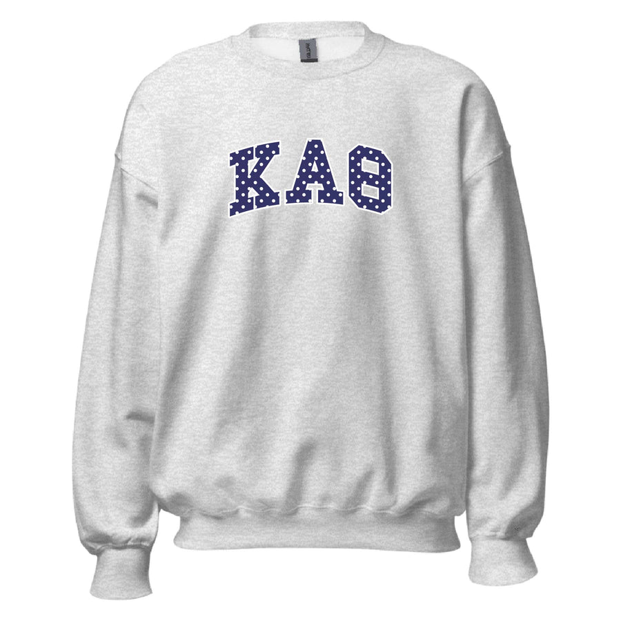 Ali & Ariel Polka Dot Embroidered Crewneck Kappa Alpha Theta / Medium