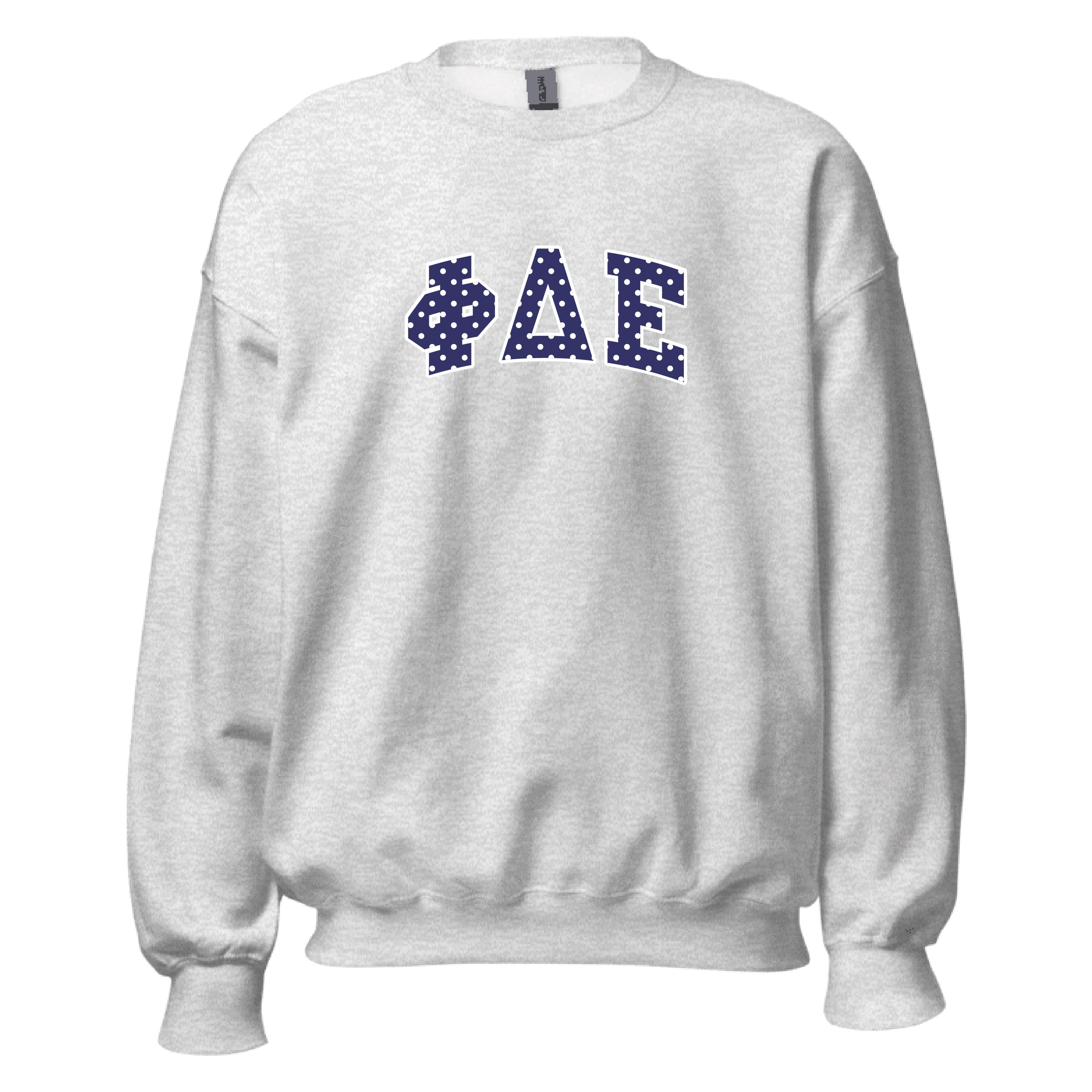 Ali & Ariel Polka Dot Embroidered Crewneck Phi Delta Epsilon / Medium