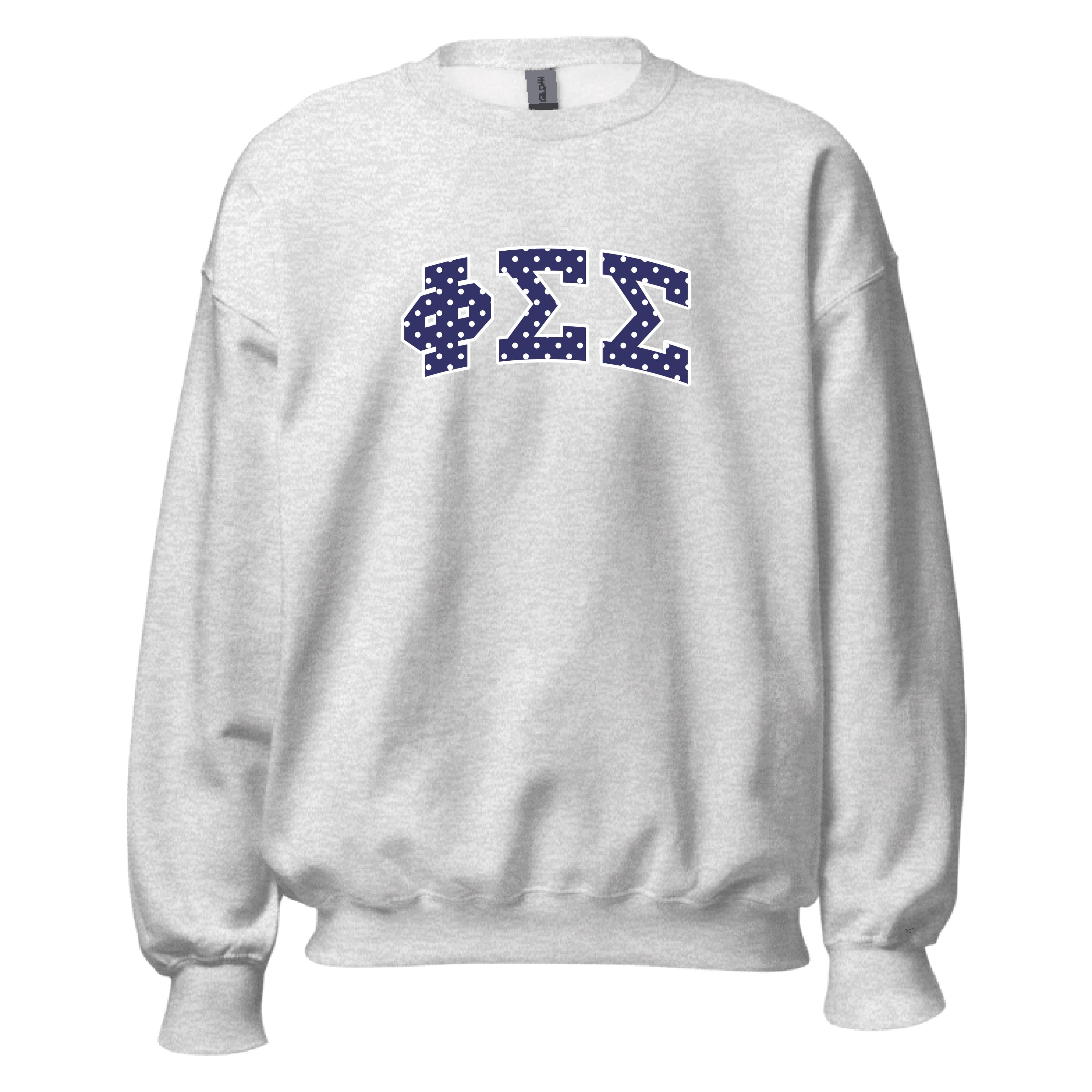 Ali & Ariel Polka Dot Embroidered Crewneck Phi Sigma Sigma / Medium