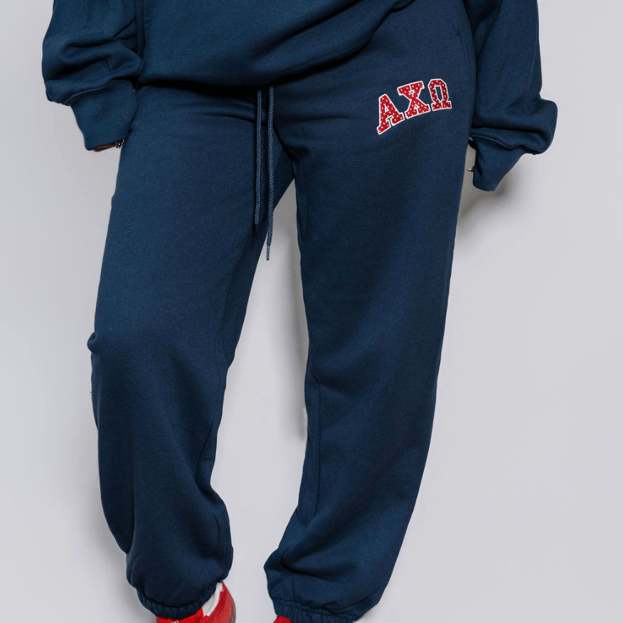 Ali & Ariel Polka Dot Embroidered Joggers