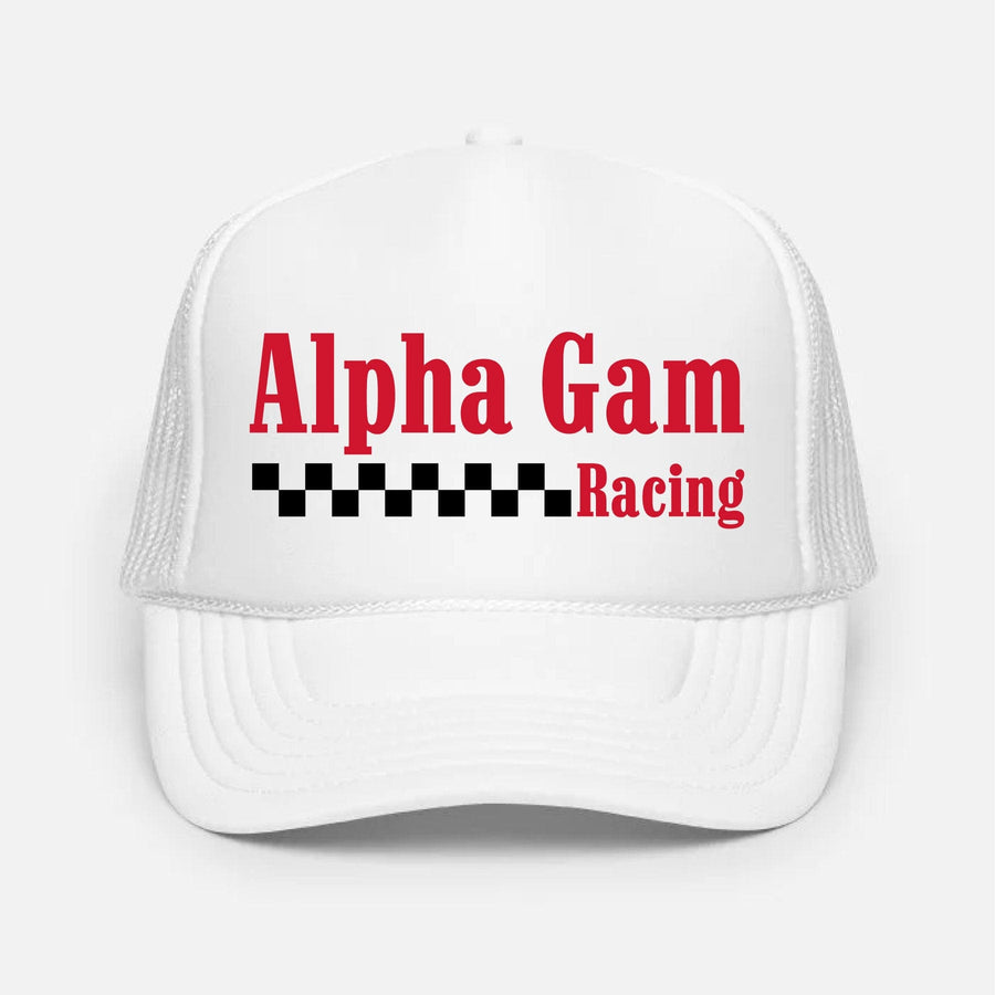 Ali & Ariel Racing Trucker Hat Alpha Gamma Delta