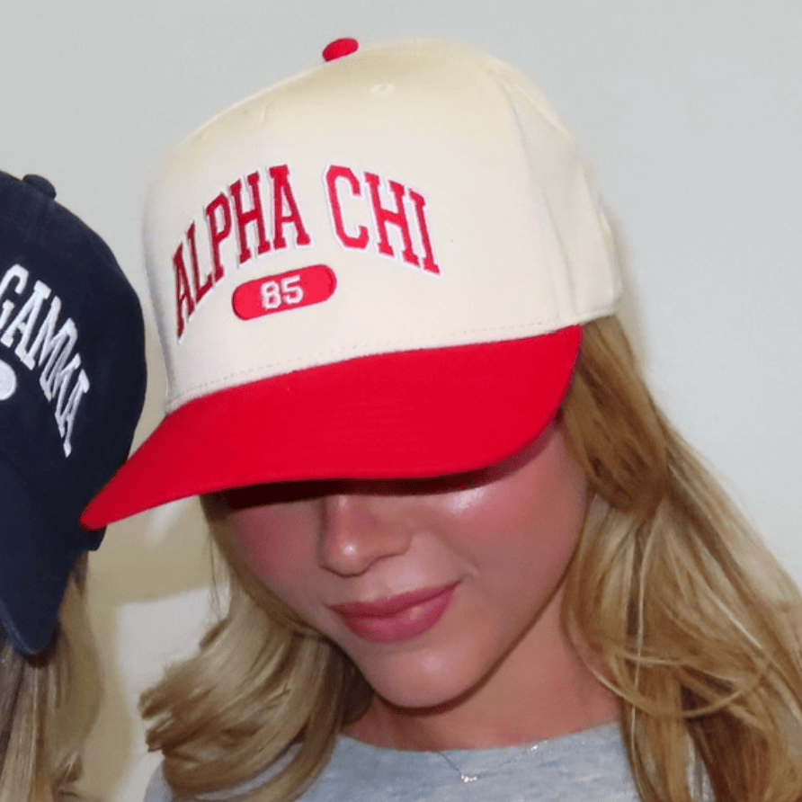 Ali & Ariel Red Collegiate Embroidered Trucker Hat